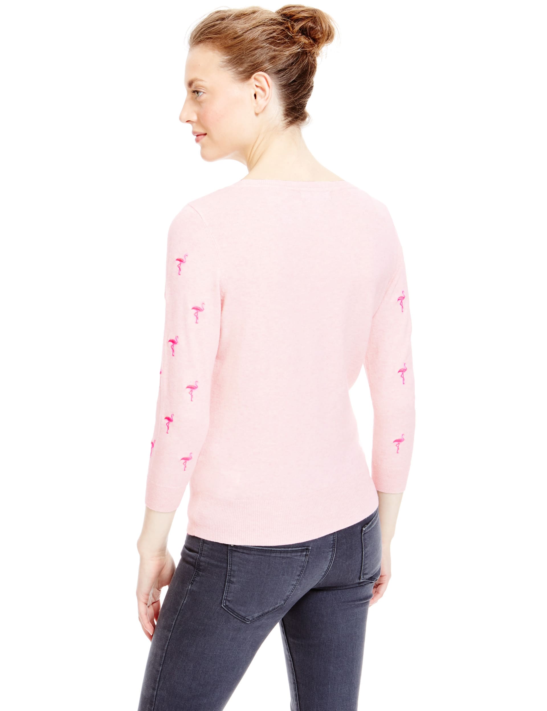 Pink flamingo sweater hotsell