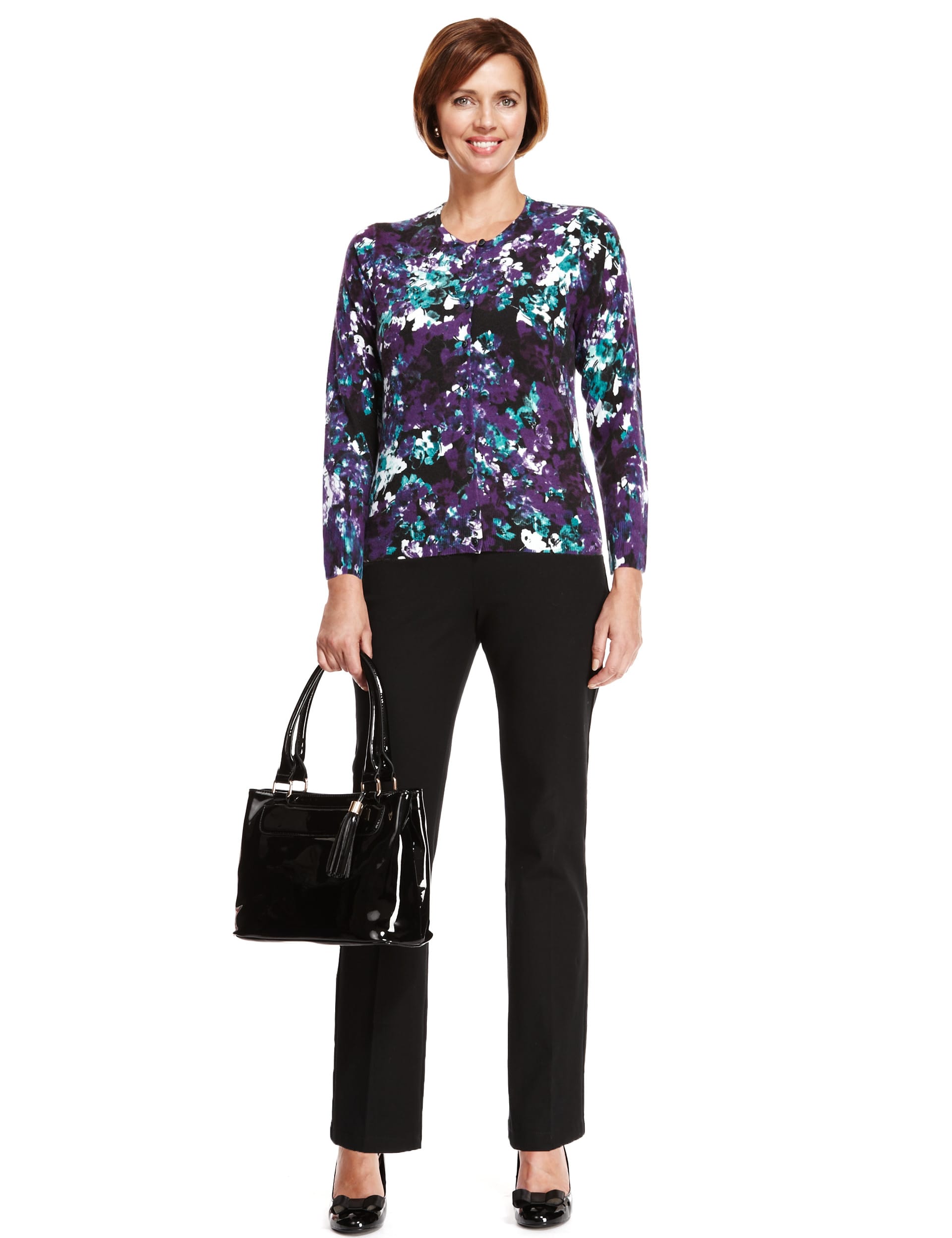 Cashmilon Floral Cardigan Classic M S