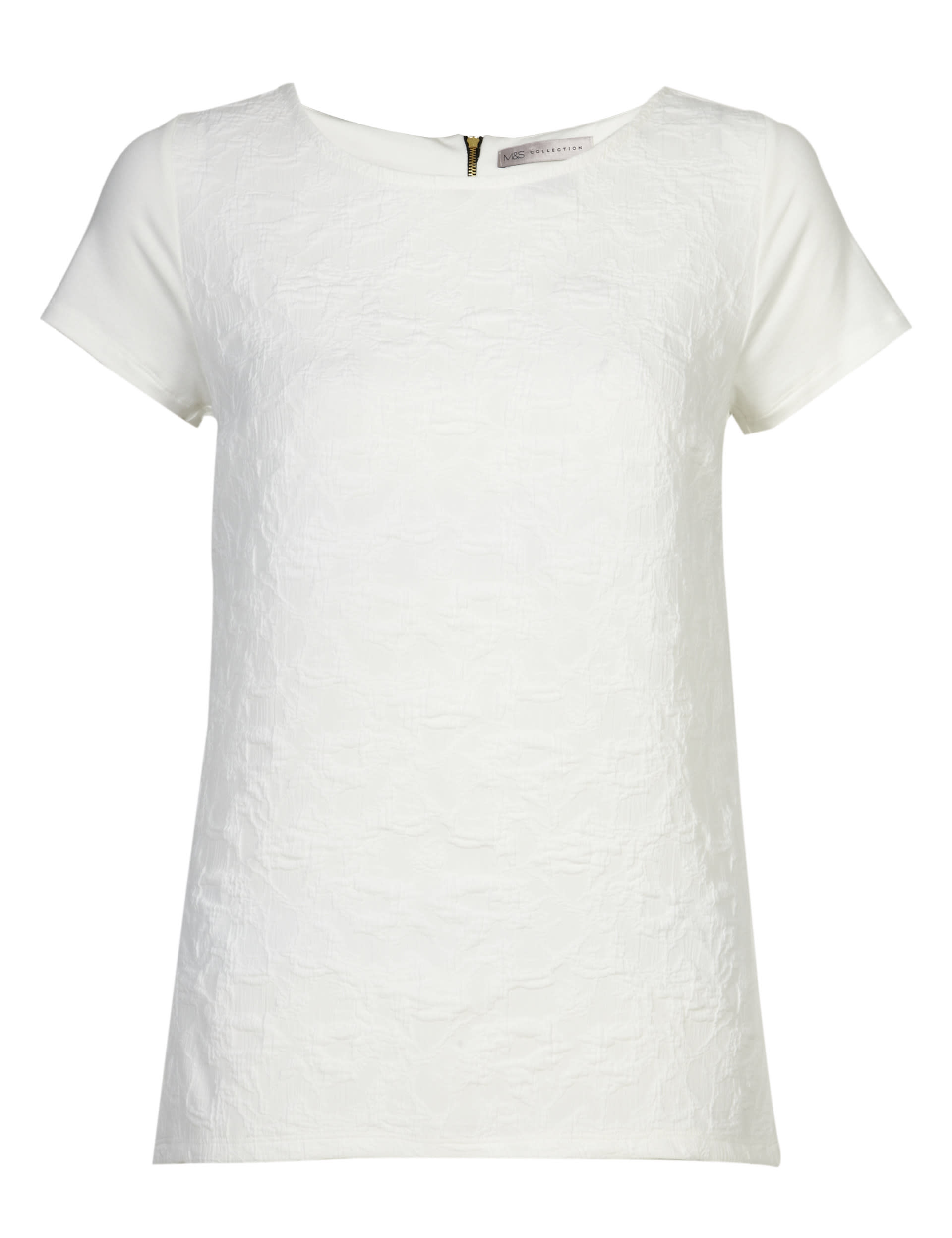 Short Sleeve Textured Top Image 2 of 5