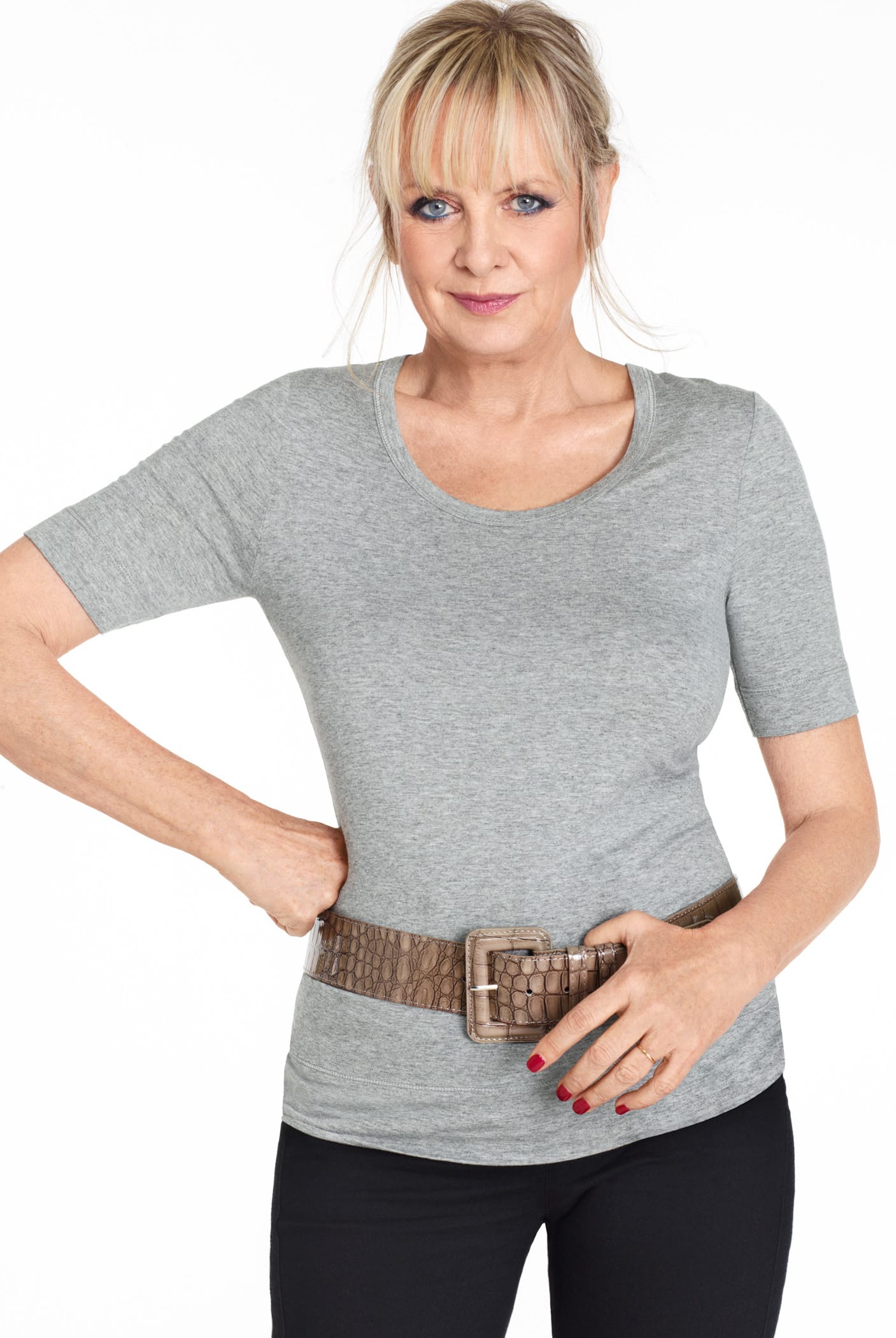 Twiggy for M&S Woman Scoop Neck Plain T-Shirt Image 1 of 2