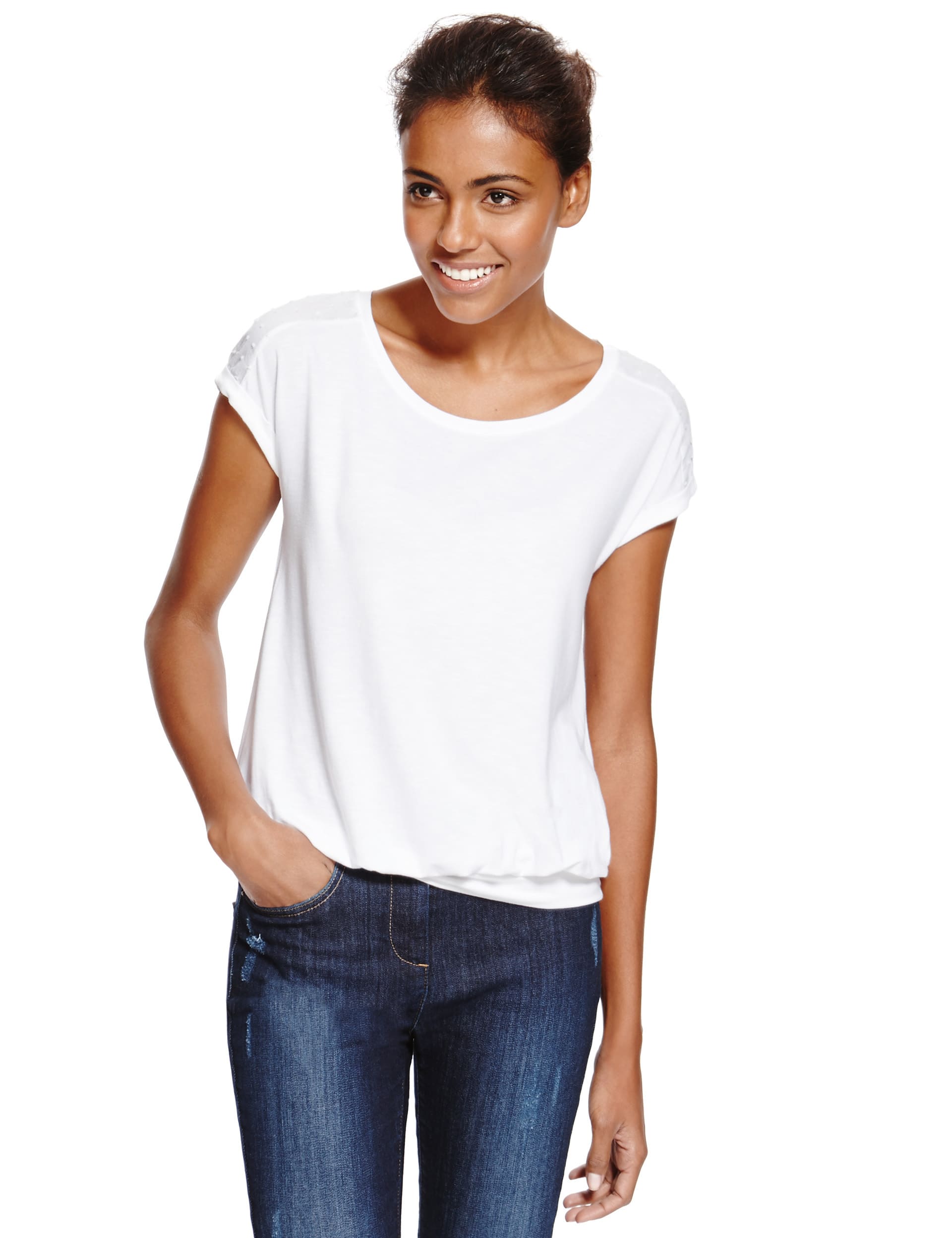 Bubble Hem Short Sleeve T-Shirt Image 2 of 4