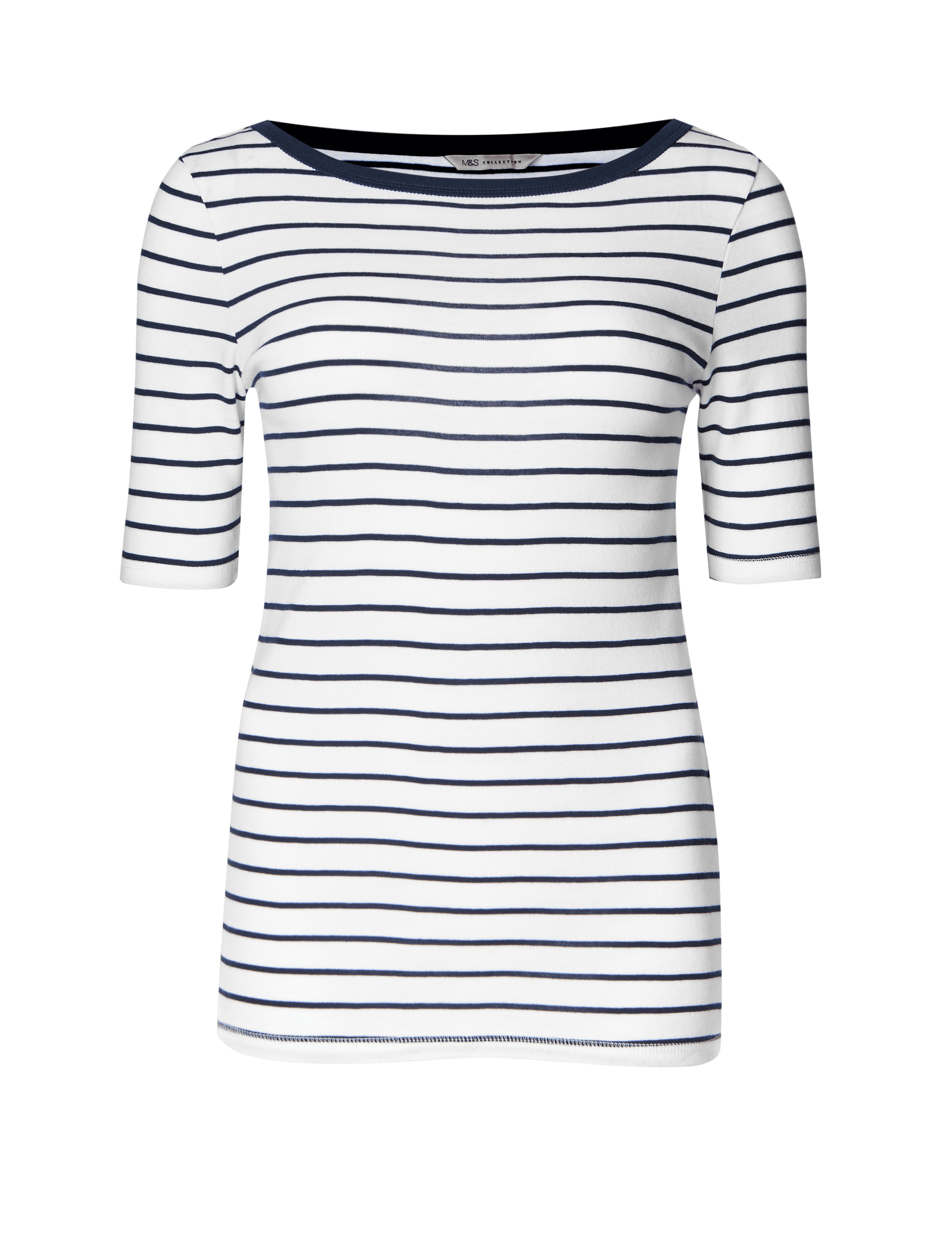 Pure Cotton Striped Half Sleeve T-Shirt Image 2 of 5