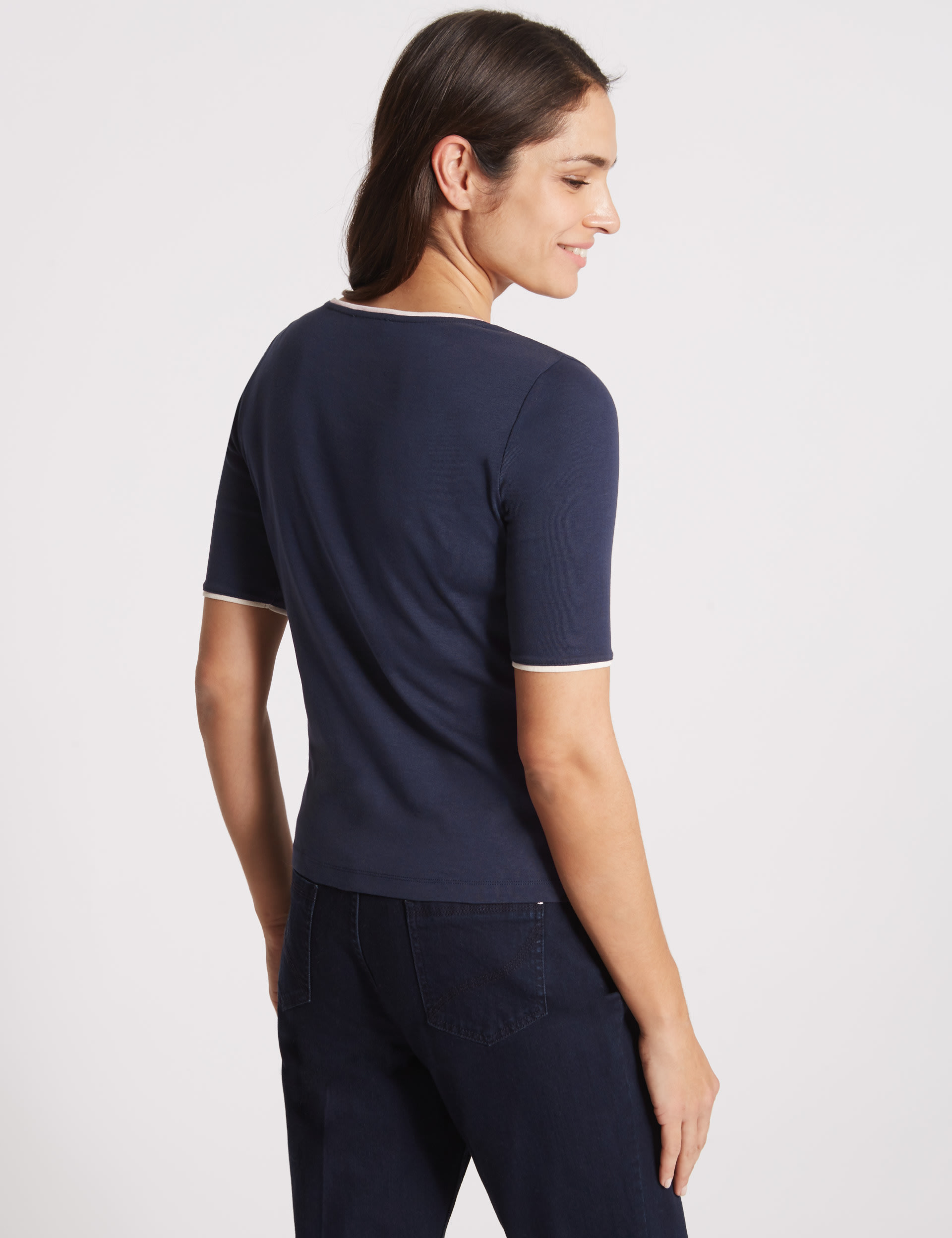 Pure Cotton Round Neck Half Sleeve T-Shirt Image 2 of 5