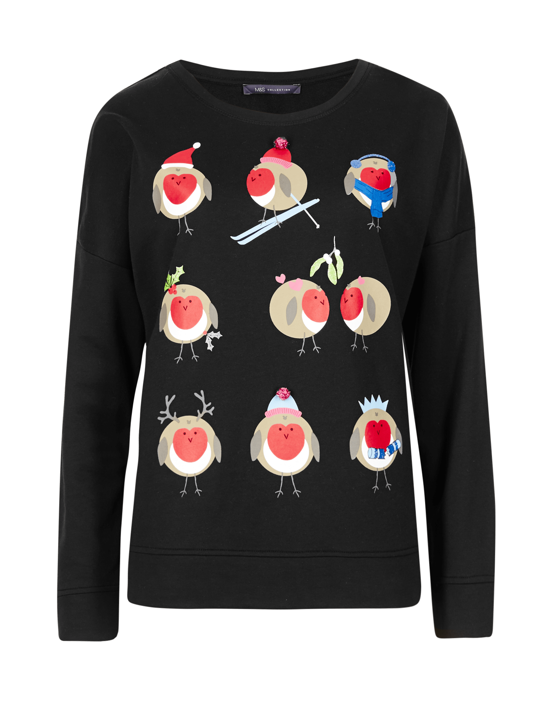 Robin Print Long Sleeve Sweat Top Image 2 of 4