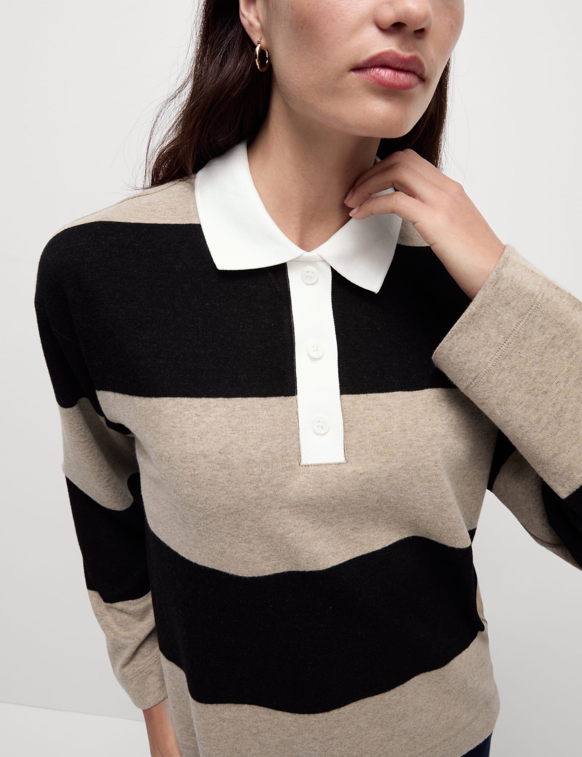 Cotton Blend Striped Rugby Top | M&S | M&S
