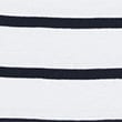 Pure Cotton Striped Slash Neck Slim Fit Top - whitemix