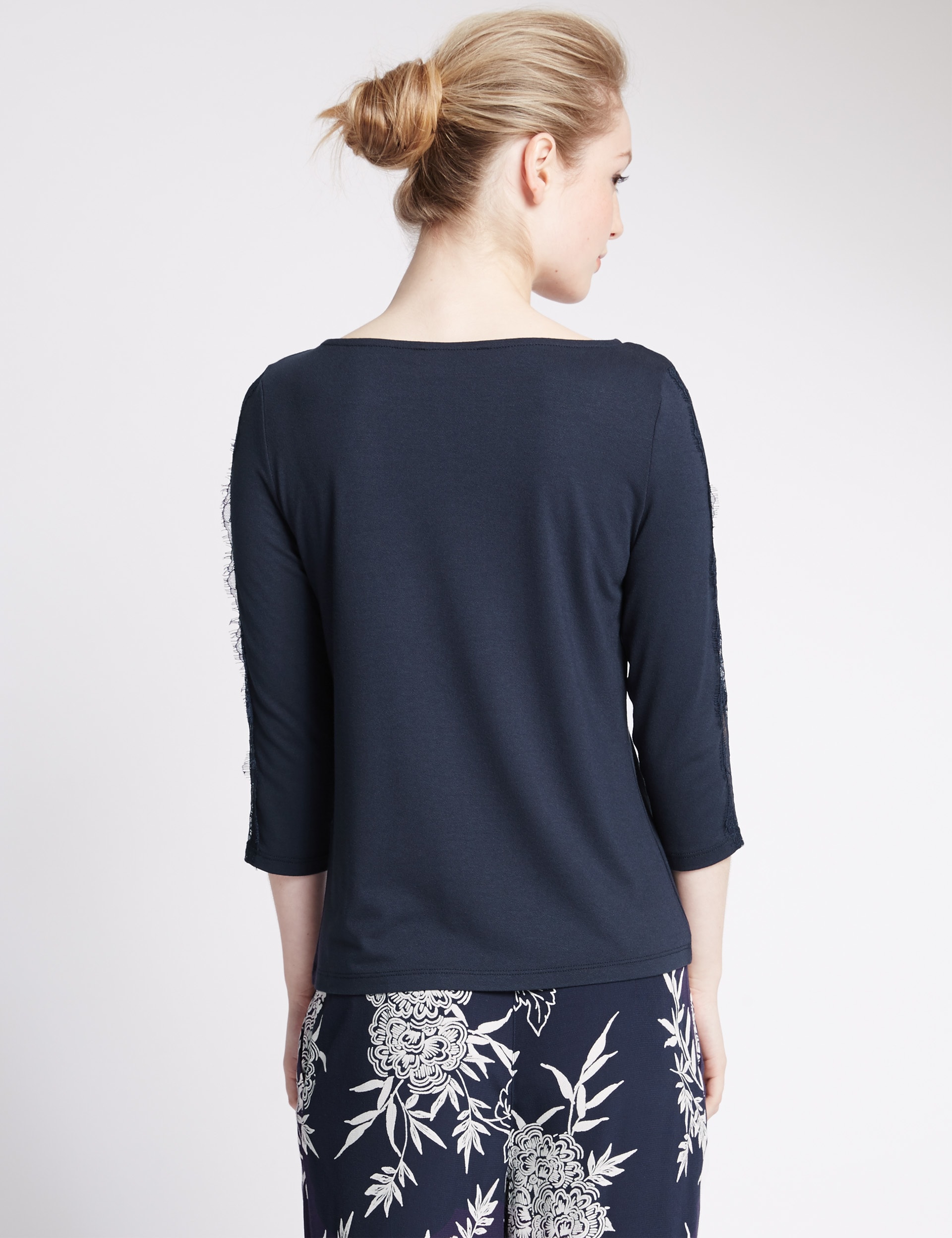 PETITE Slash Neck Top Image 2 of 3