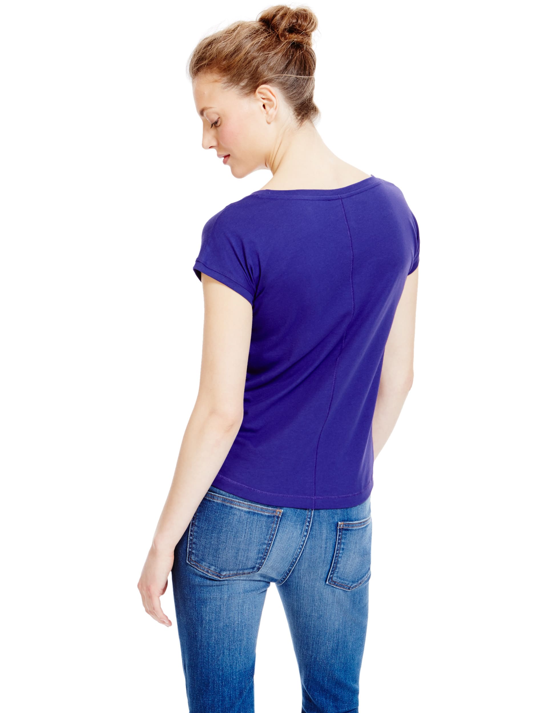 Pure Cotton Slouchy Short Sleeve T-Shirt Image 2 of 4