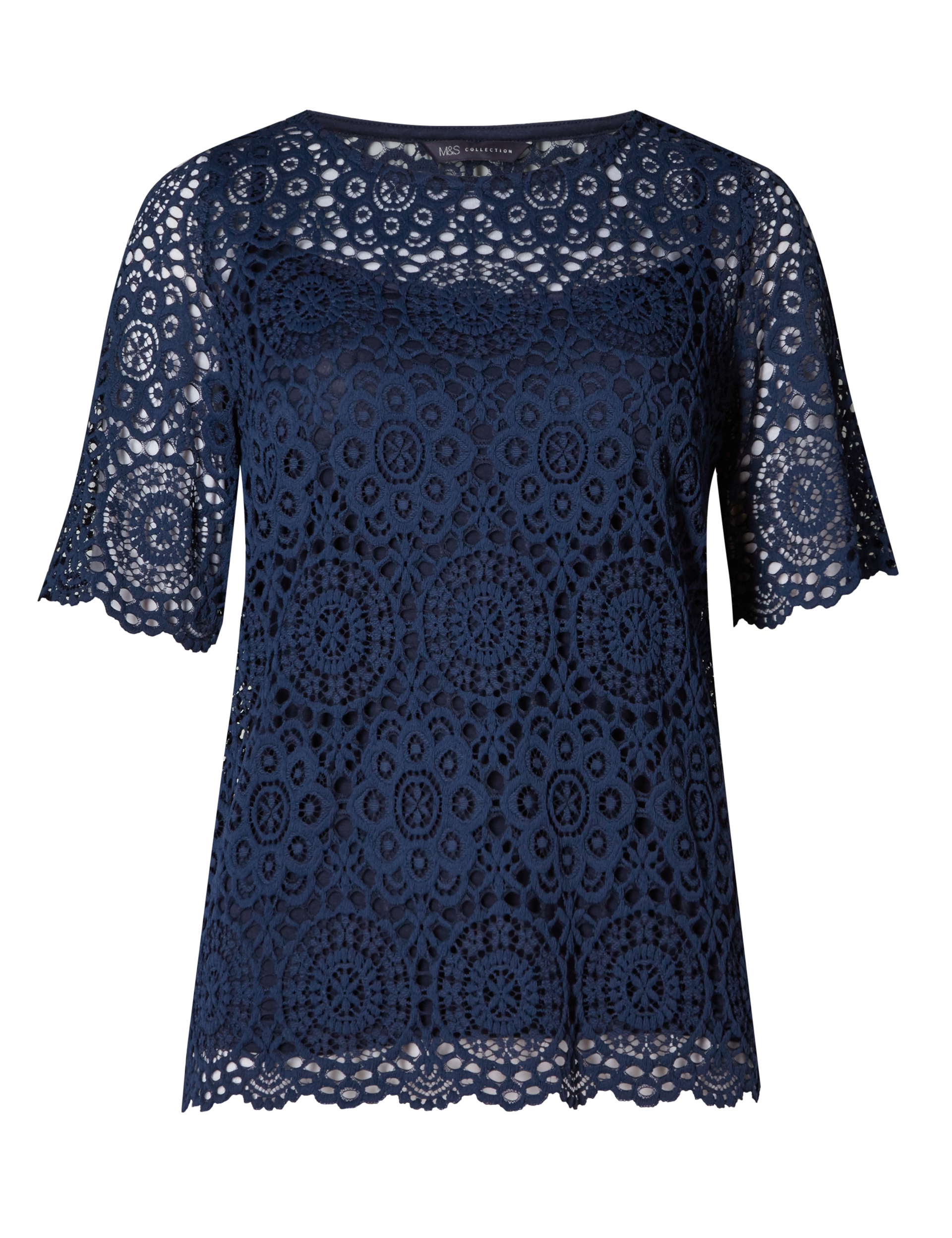 Layered Lace Top with Camisole Image 2 of 4