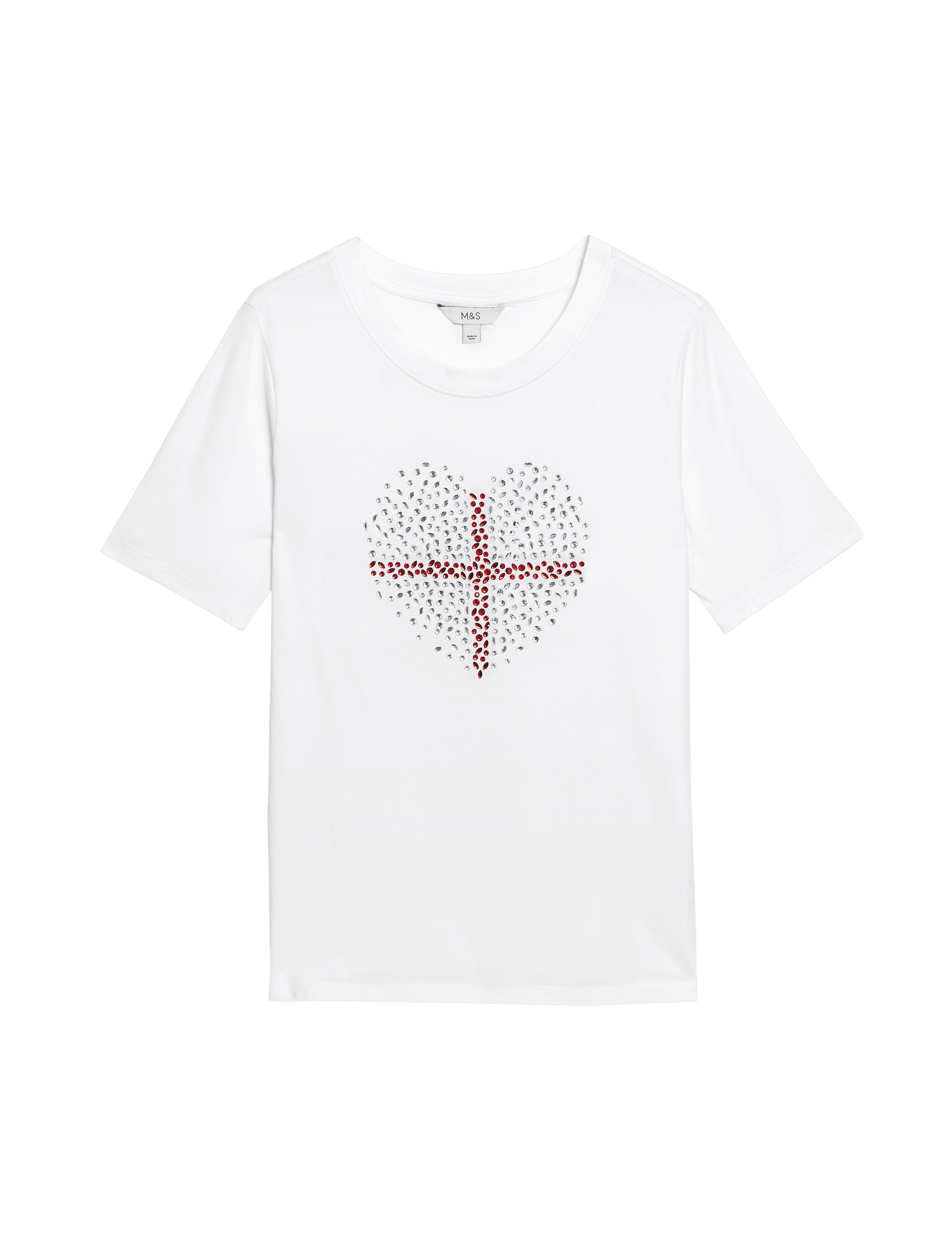 Pure Cotton Embellished England T-Shirt | M&S Collection | M&S 