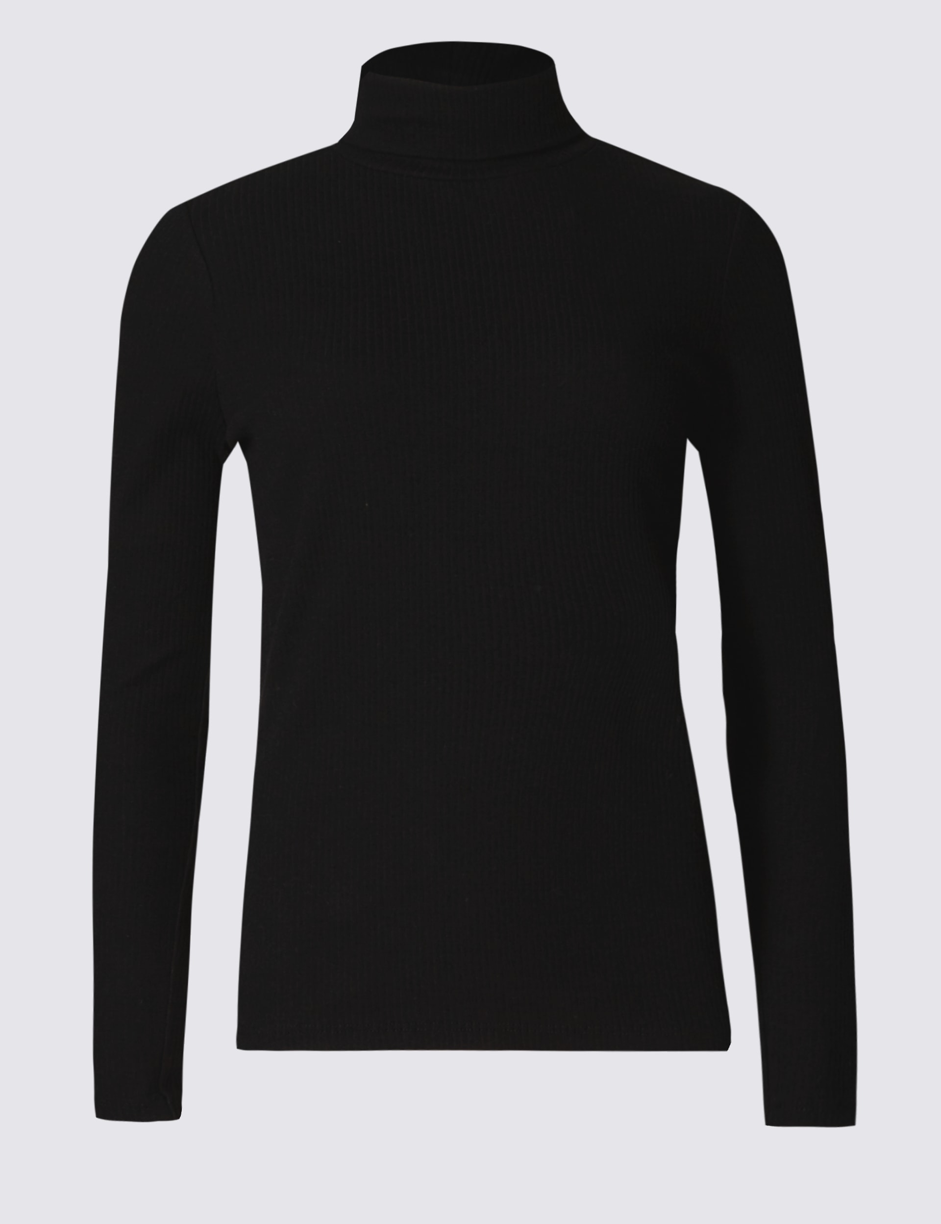 Polo Neck Ribbed Top | Limited Edition | M&S