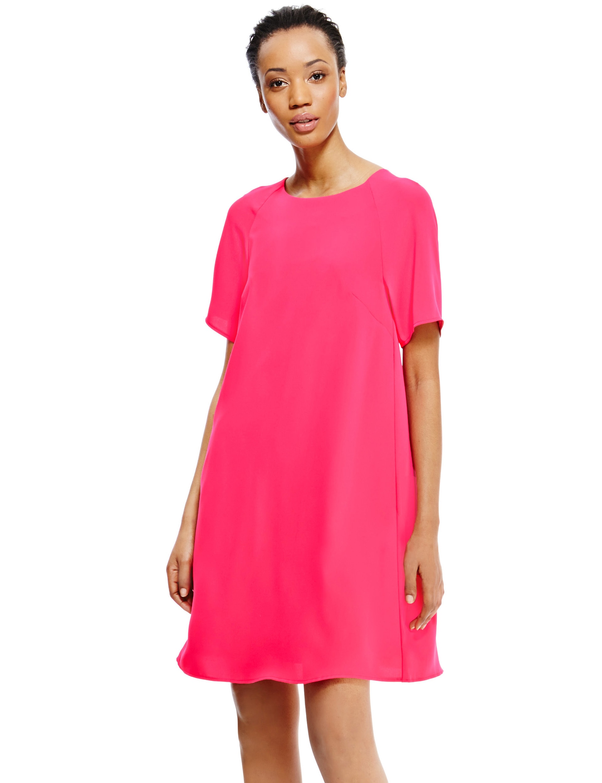Slash Neck Swing A-Line Dress Image 2 of 3