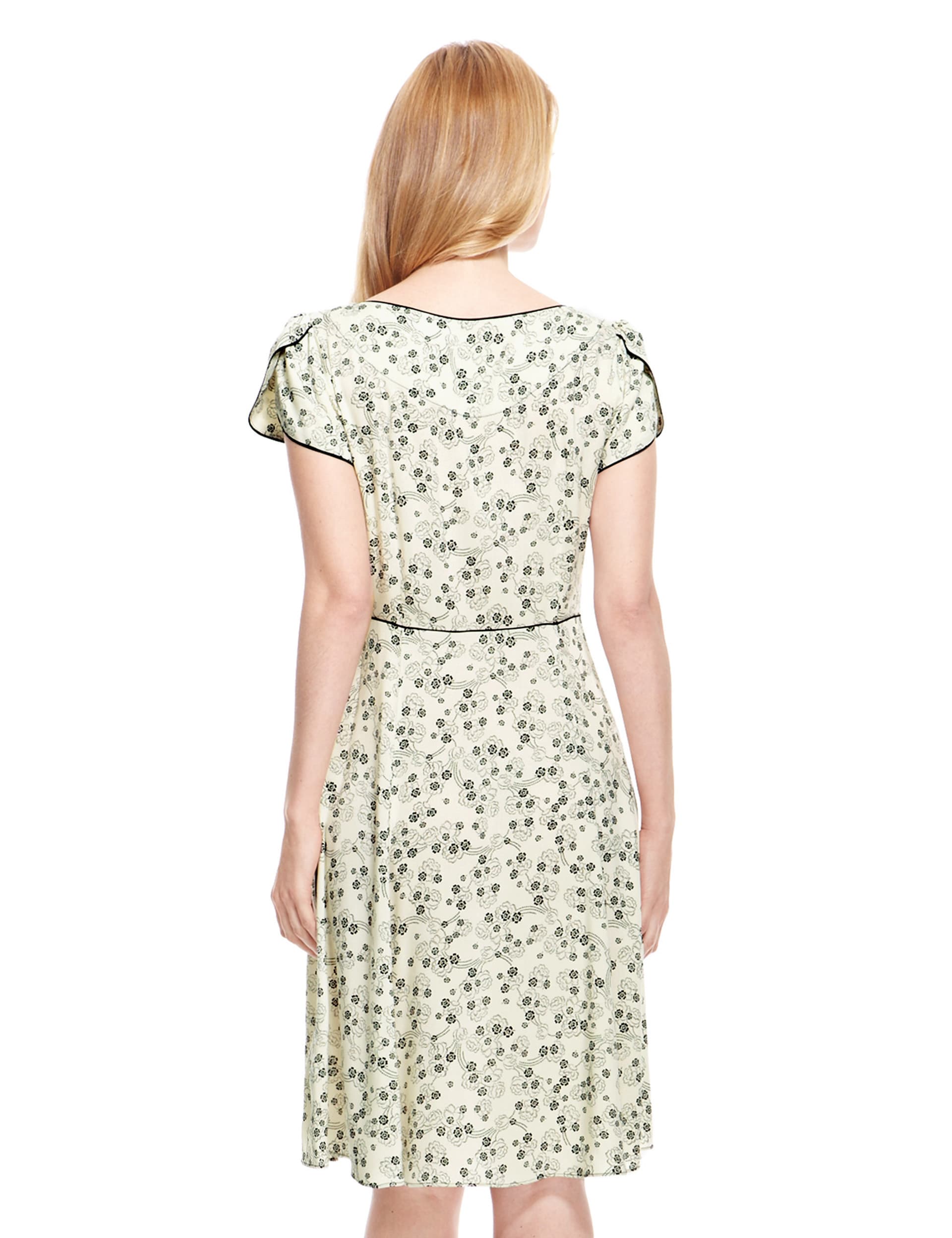 Scattered Rose Print Fit & Flare Tea Dress Image 2 of 6