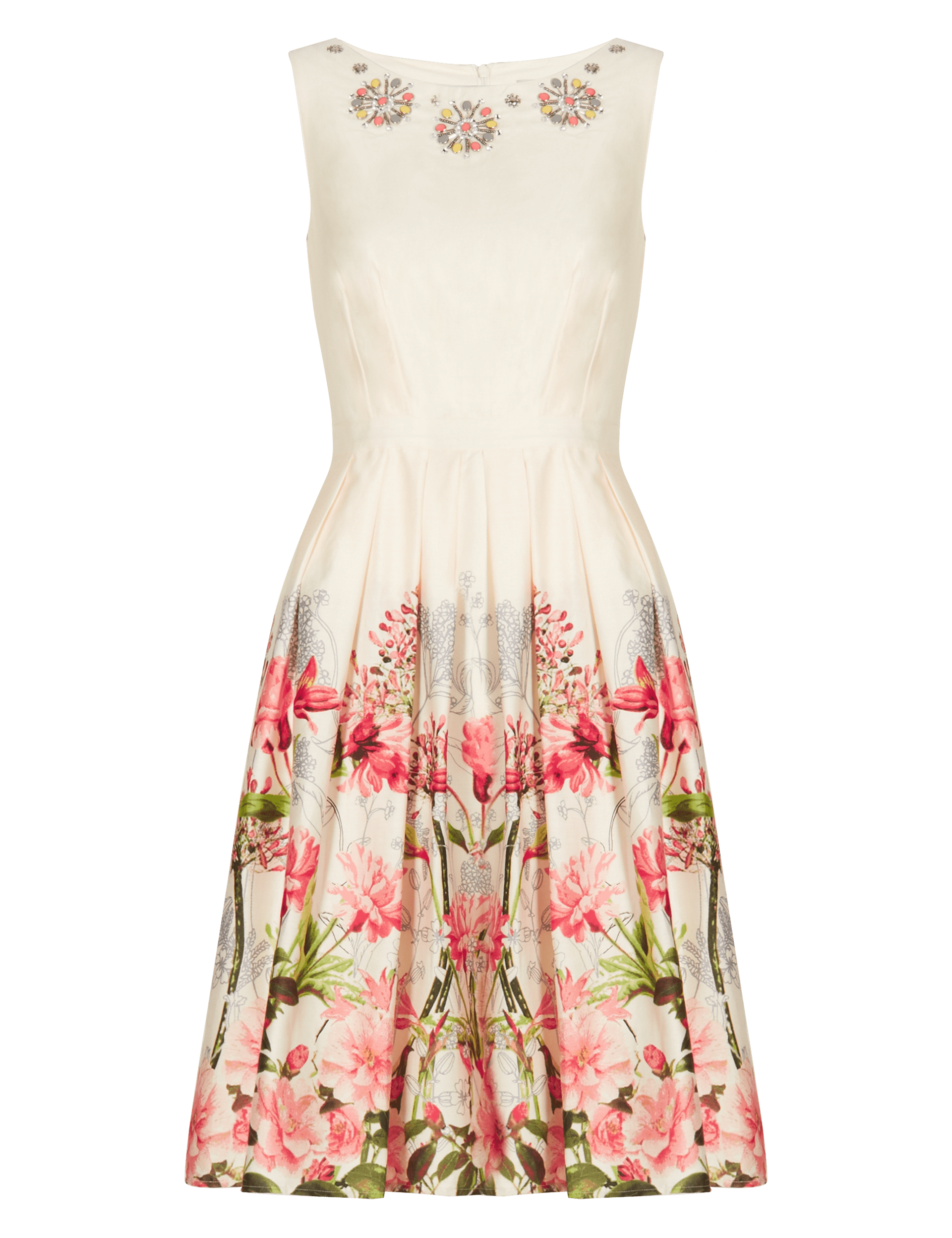 Pure Cotton Floral Embellished Prom Dress Image 2 of 6