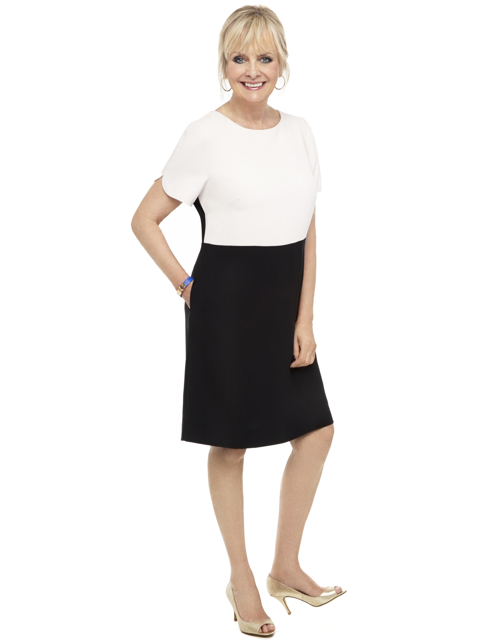 Twiggy for M&S Collection Colour Block Shift Dress Image 2 of 6