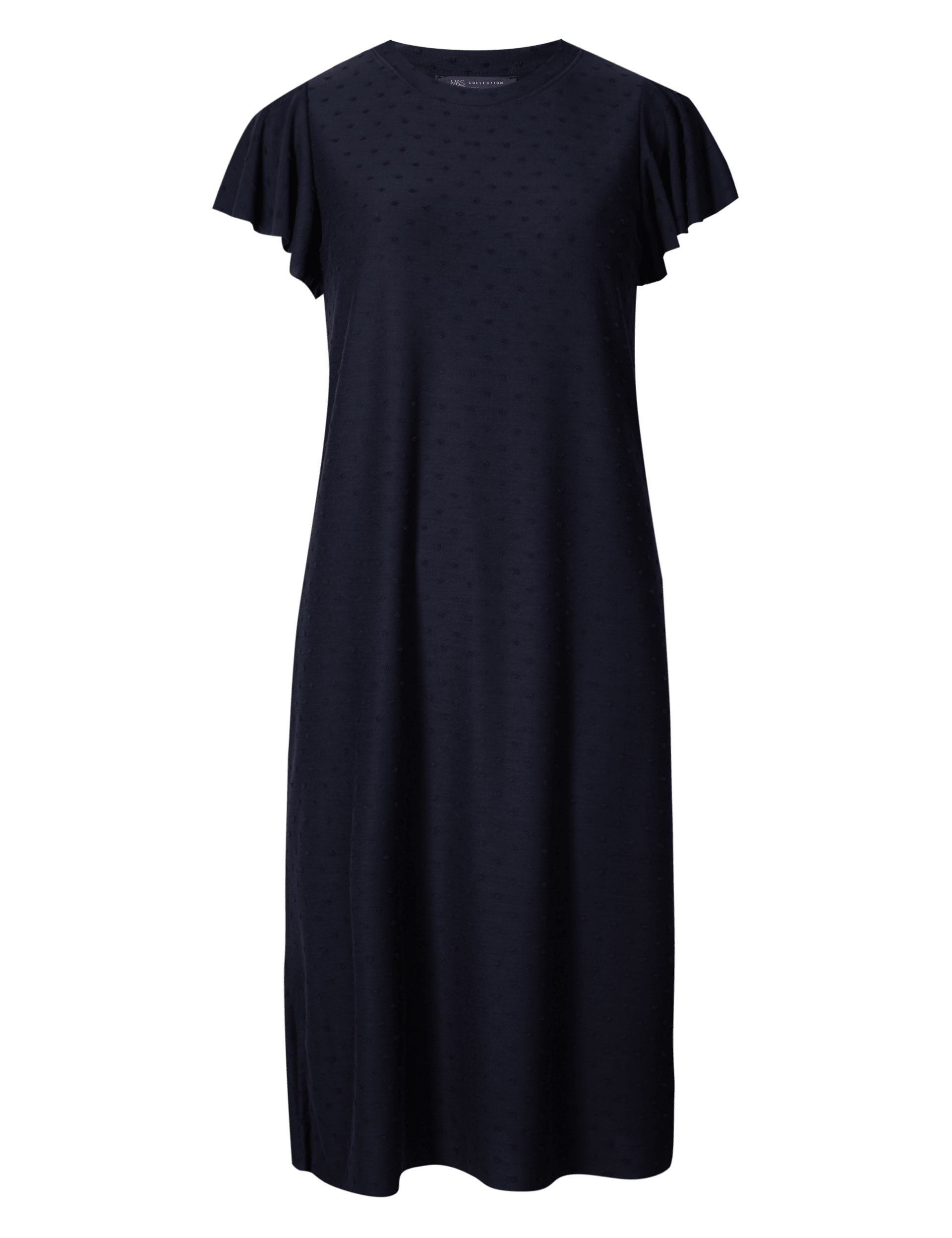 Jacquard Spot Short Sleeve Skater Dress Image 2 of 6