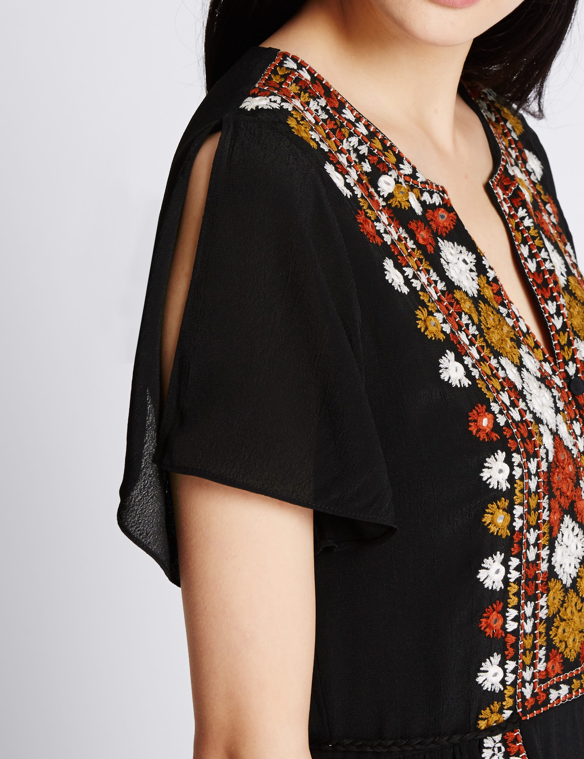 Embroidered Maxi Dress Image 2 of 4