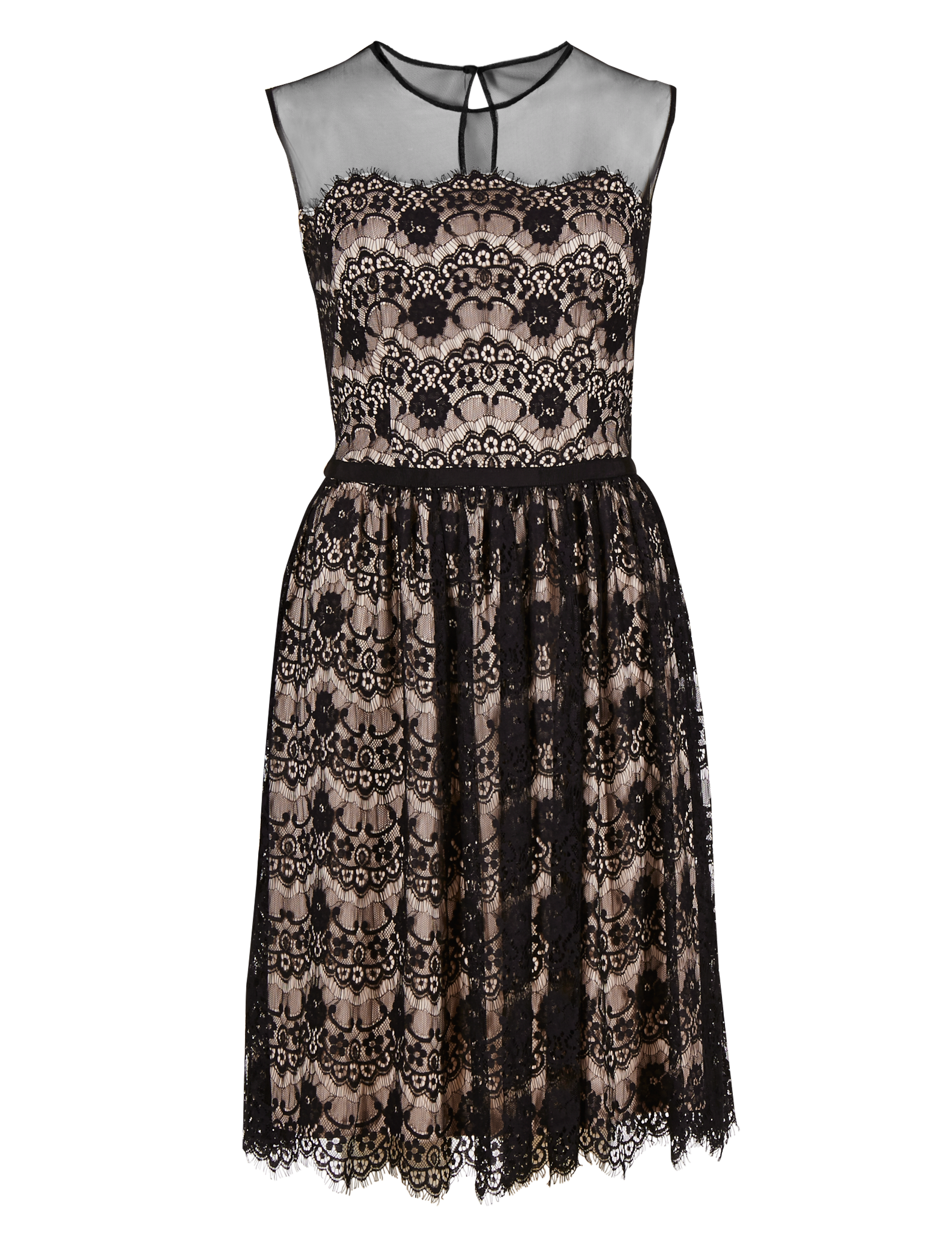 Floral Eyelash Lace Skater Dress Image 2 of 4