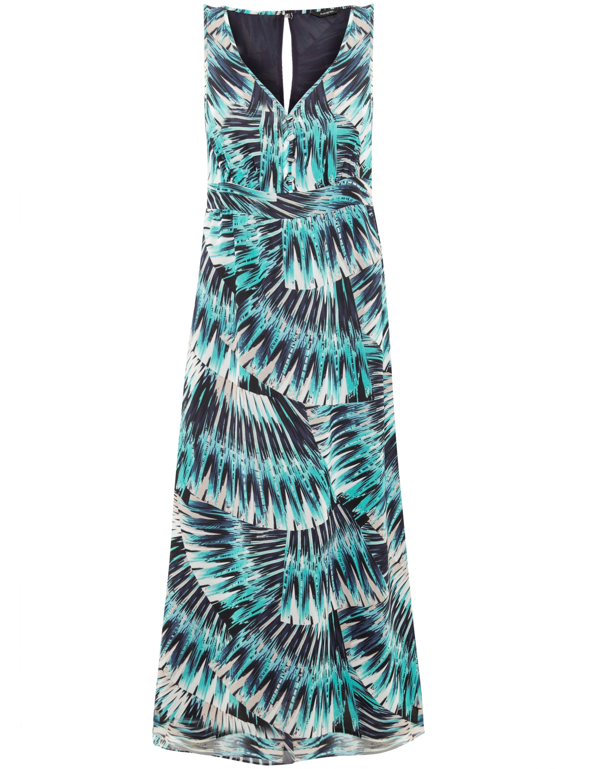 Geographic Tropical Print Maxi Dress Image 2 of 5