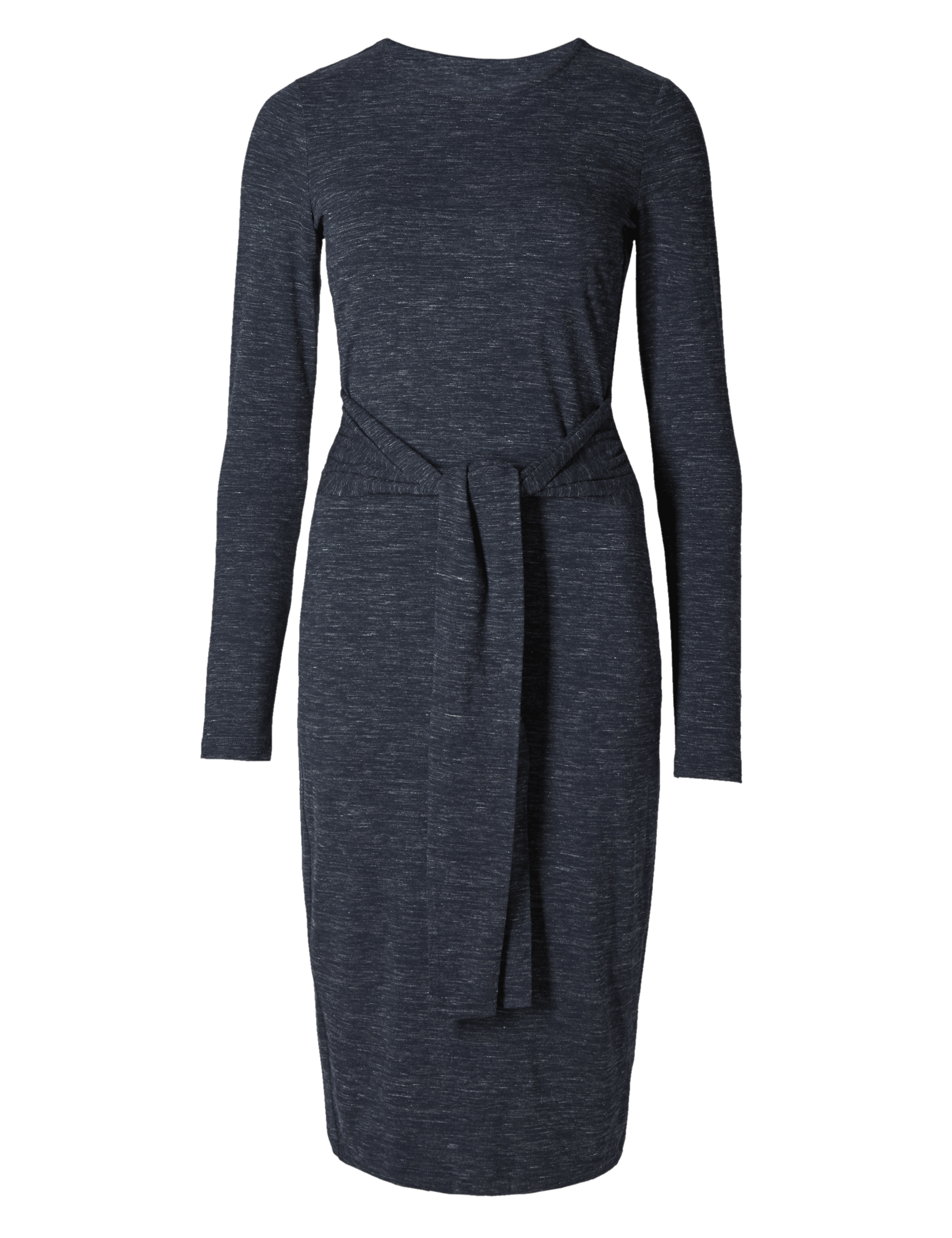 Tie Twist Front 3/4 Sleeve Wrap Dress Image 2 of 5