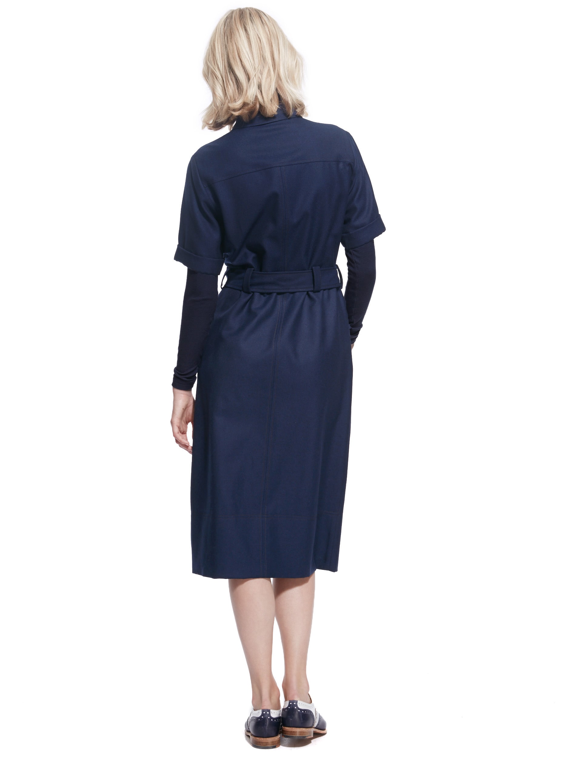Pure New Wool Belted Shirt Dress Image 2 of 7