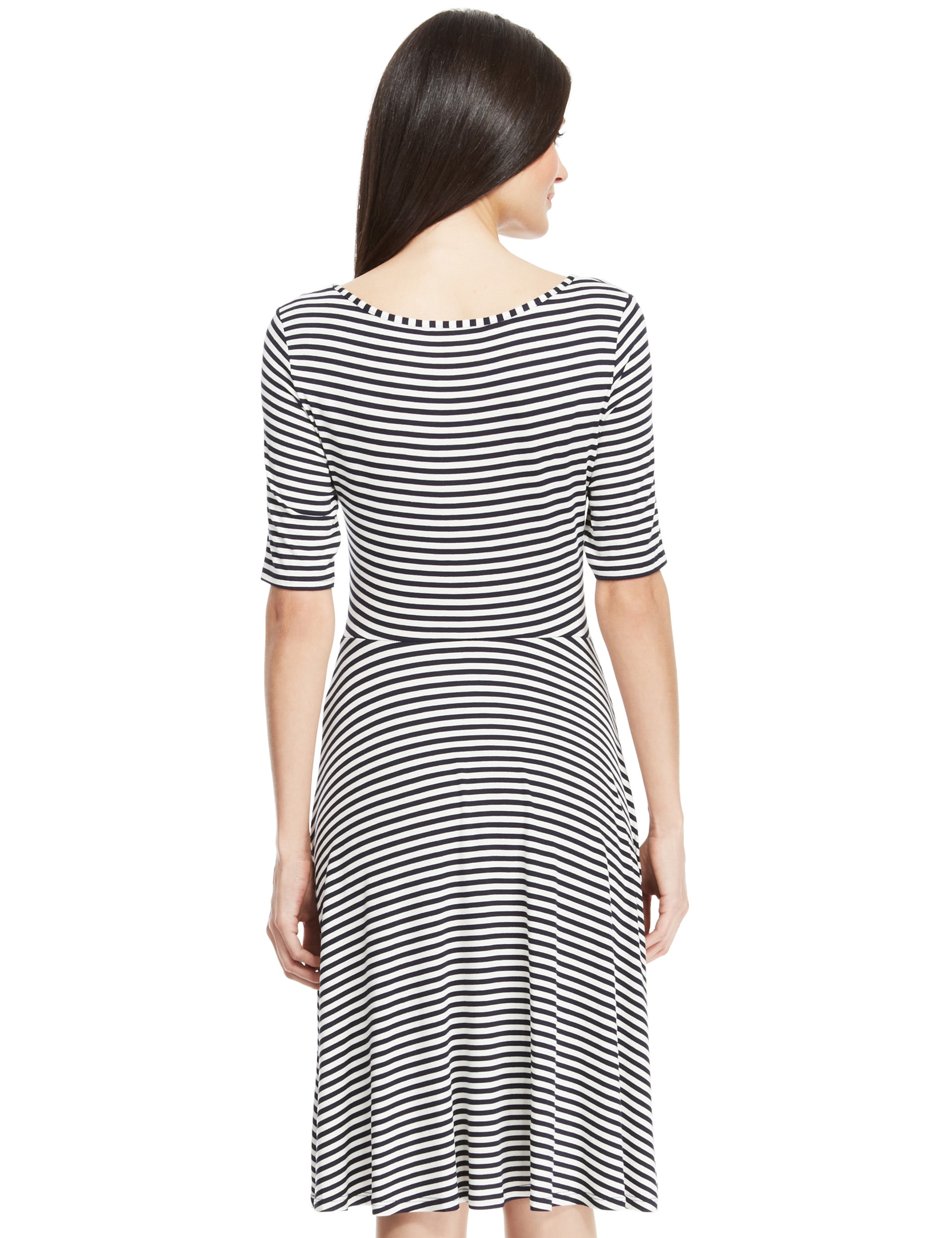 Striped Skater Dress M S Collection M S