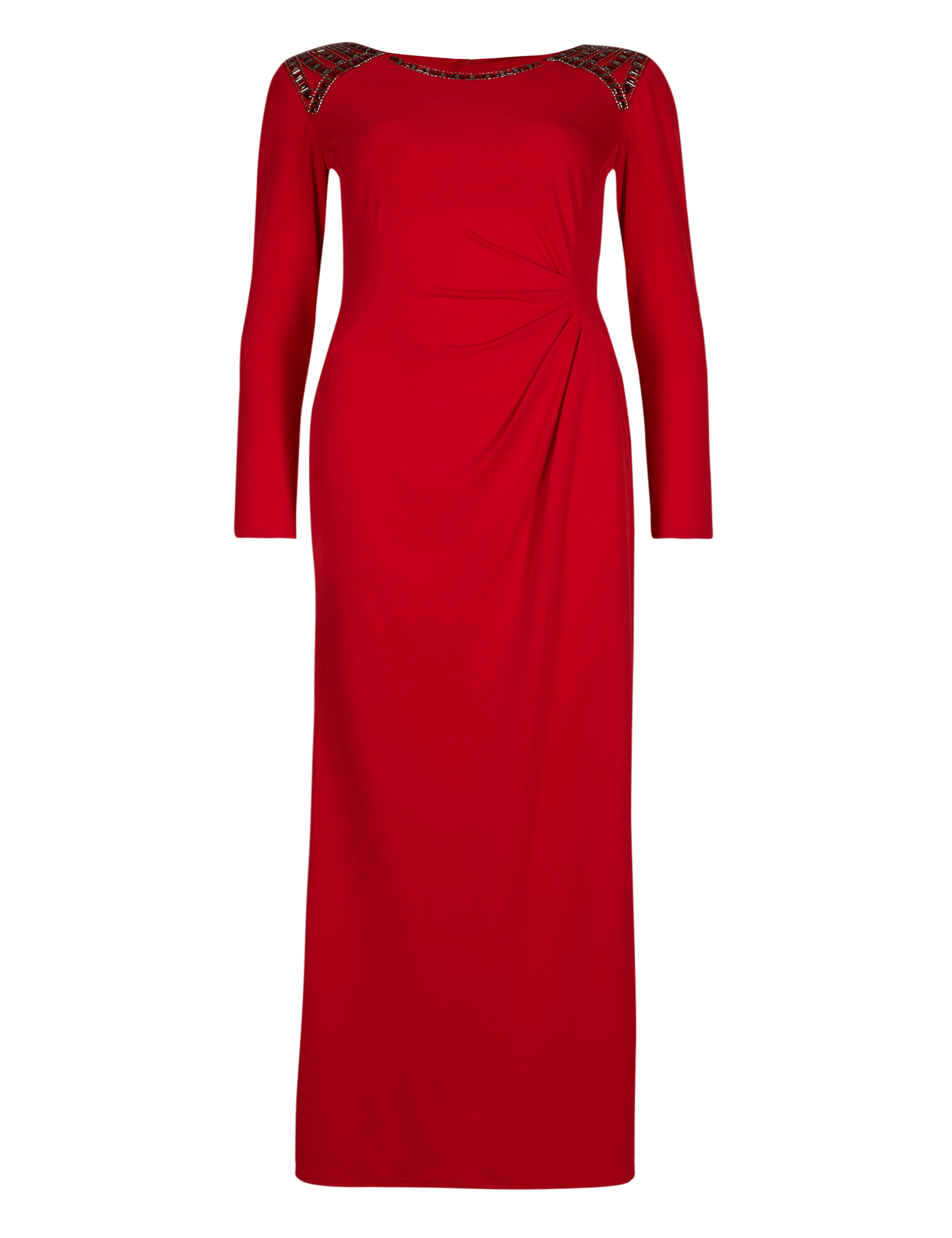 Jewel Embellished Shoulder Maxi Dress ONLINE ONLY Image 2 of 4