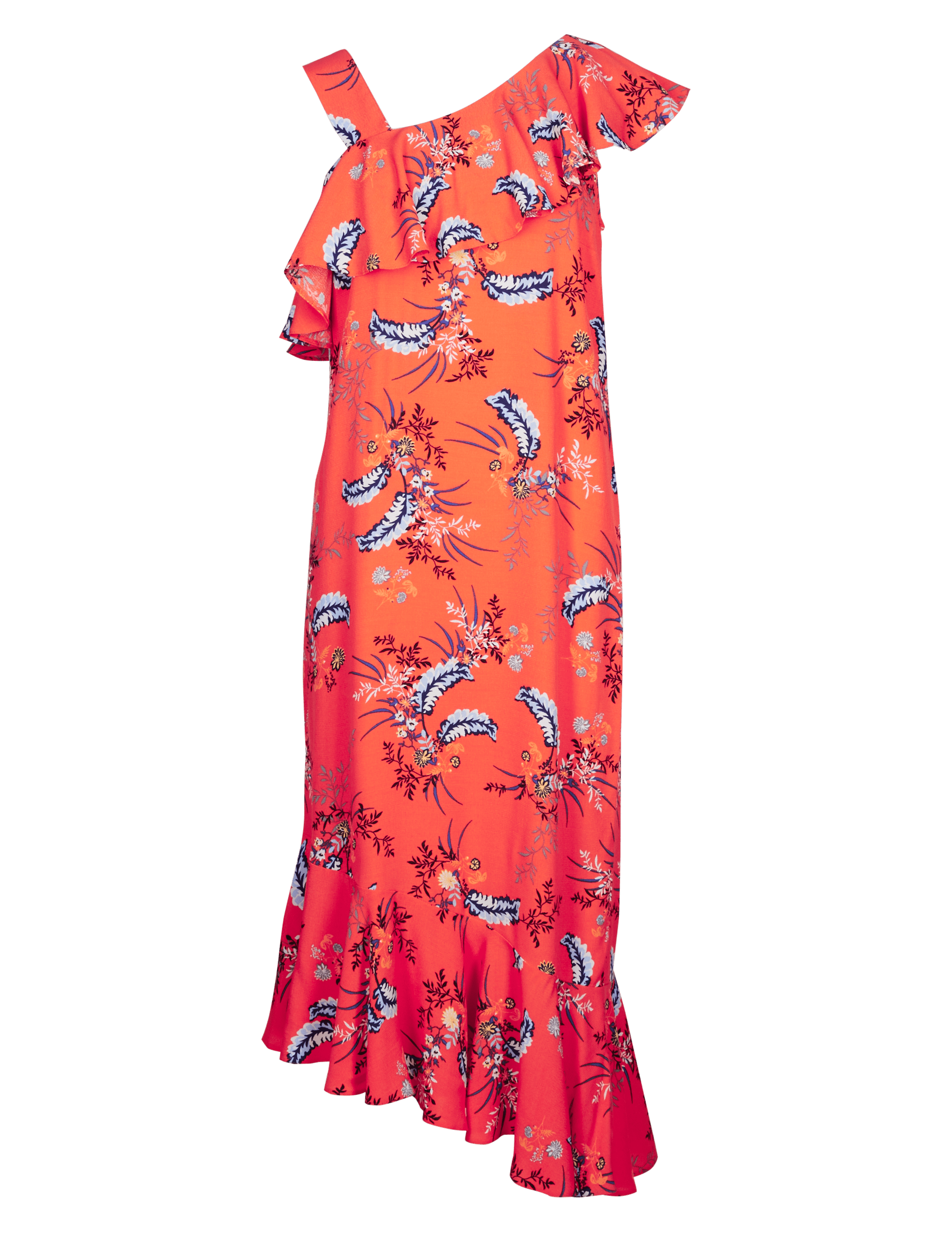 Asymmetrical Ruffle Sleeve Tunic Dress Image 2 of 5