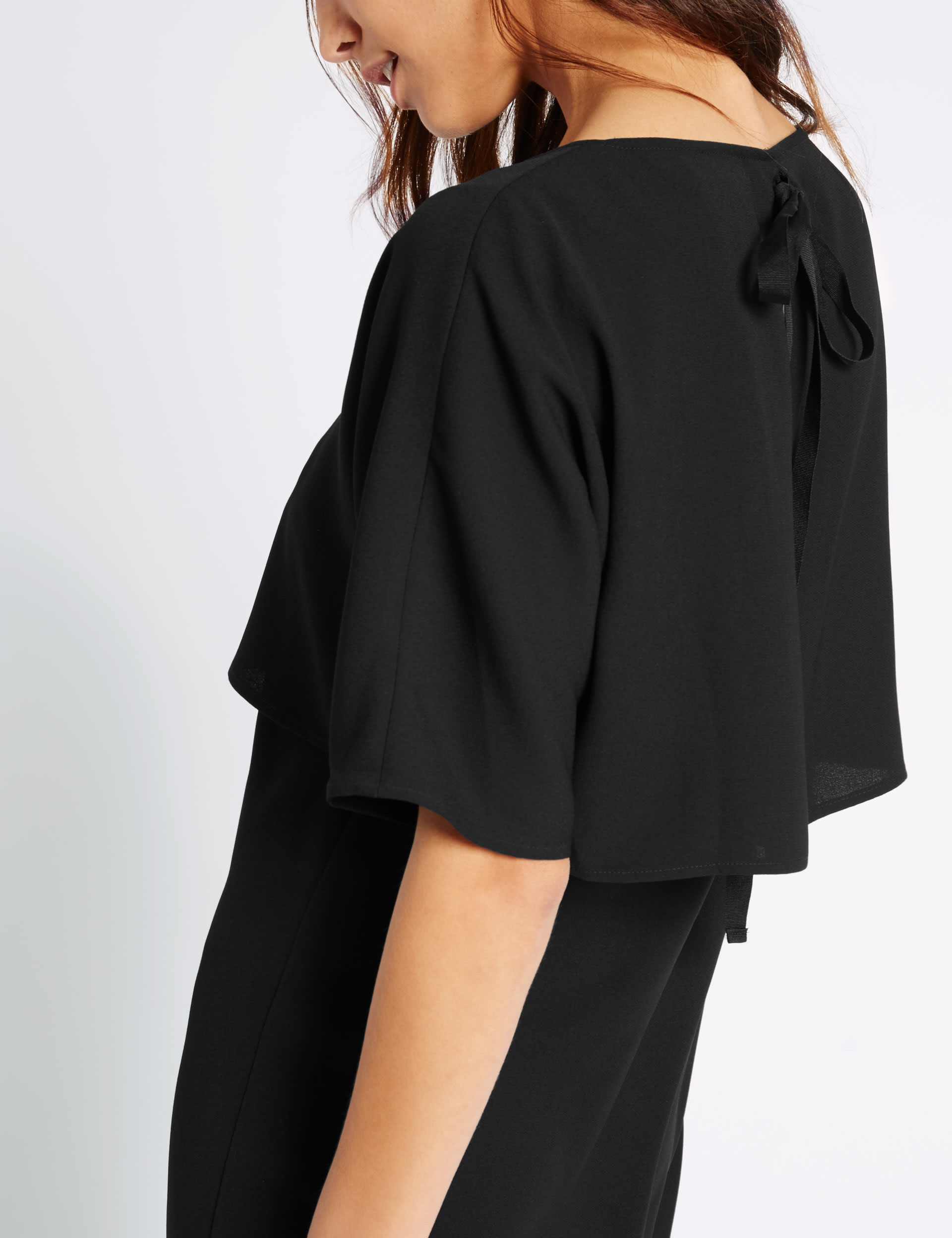 Double Layer Tie Back Shift Dress Image 2 of 6