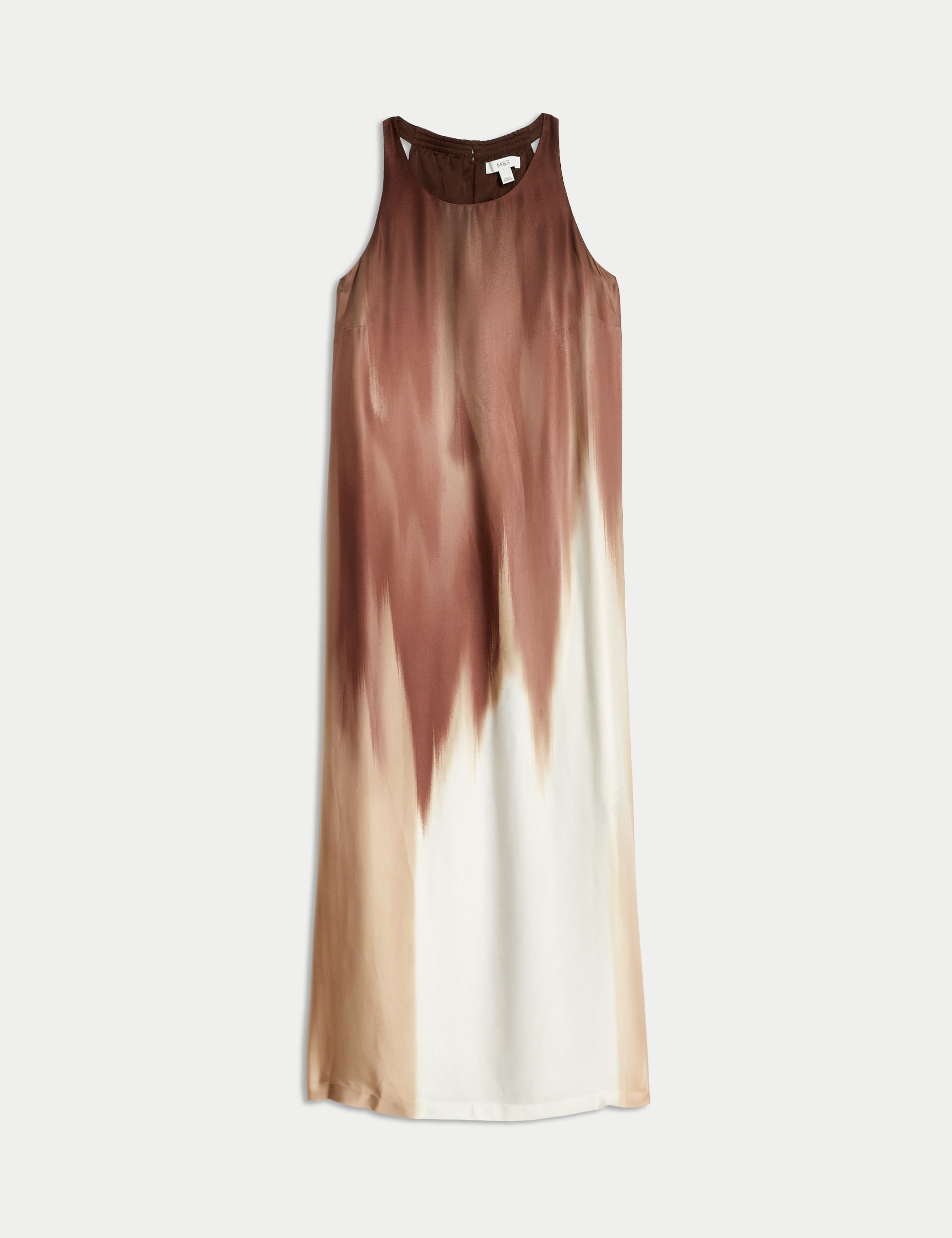 Ombre Round Neck Midaxi Column Dress