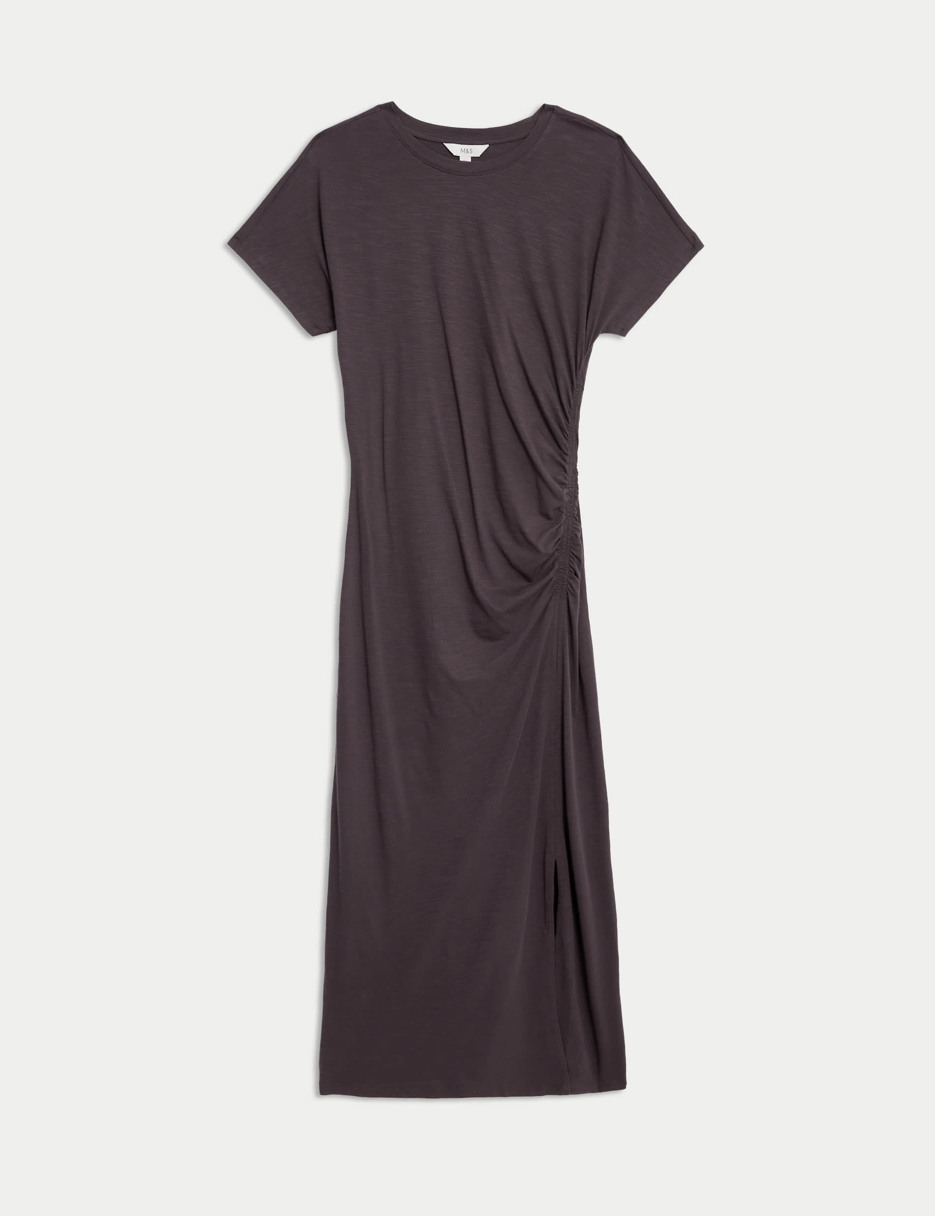 Jersey Ruched Midi Column Dress