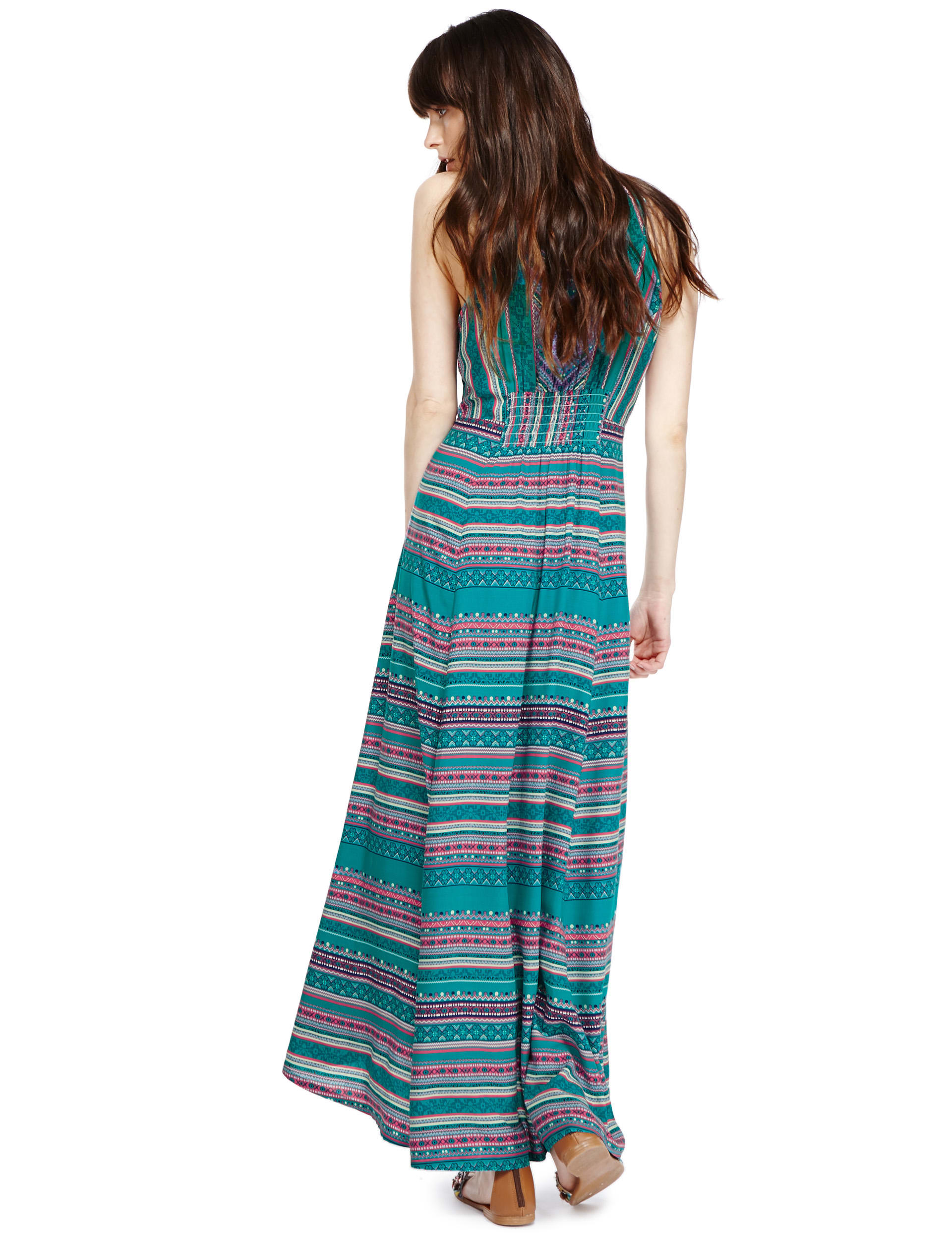 Tile Print Maxi Dress Image 2 of 4
