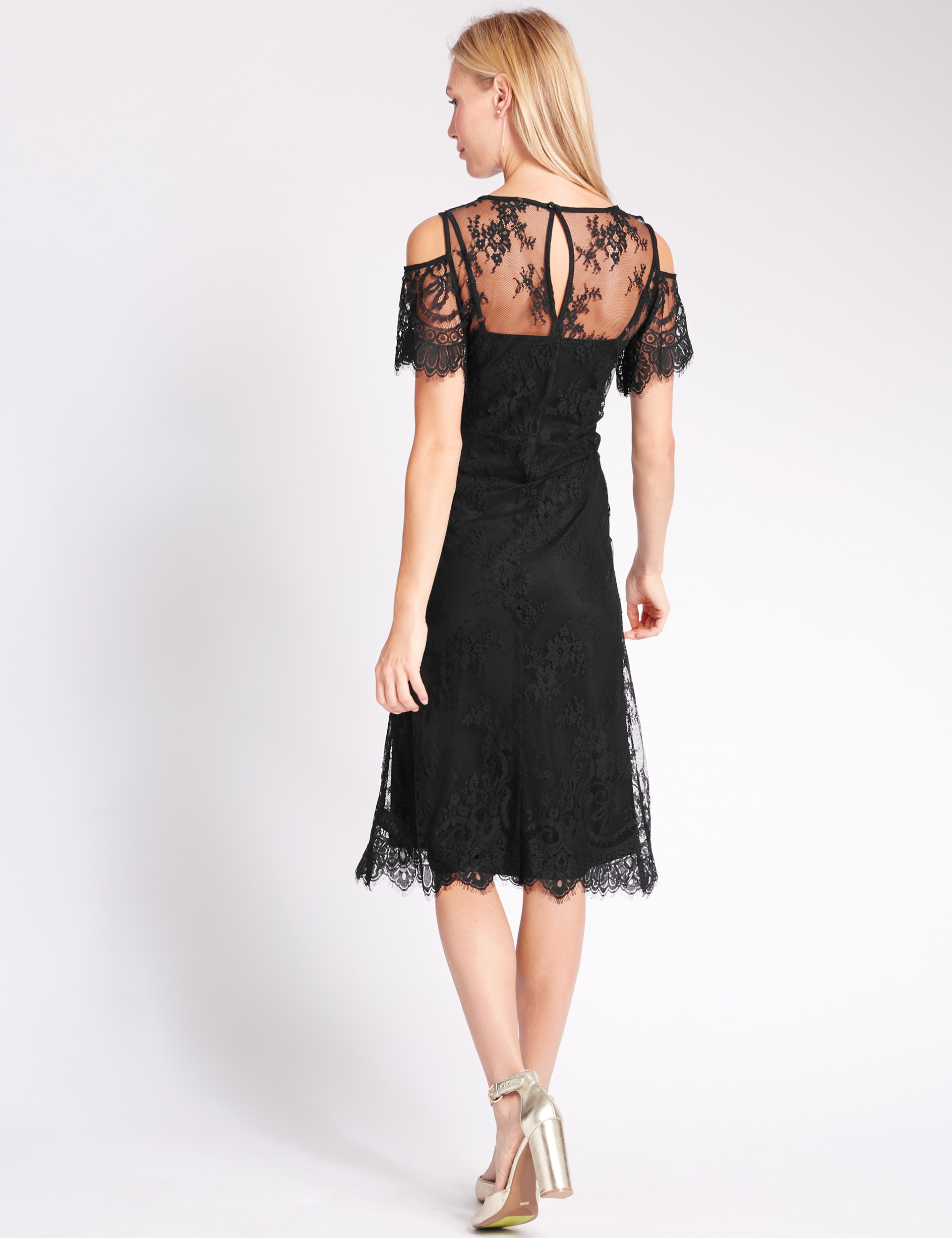Delicate Lace Shift Dress Image 2 of 5