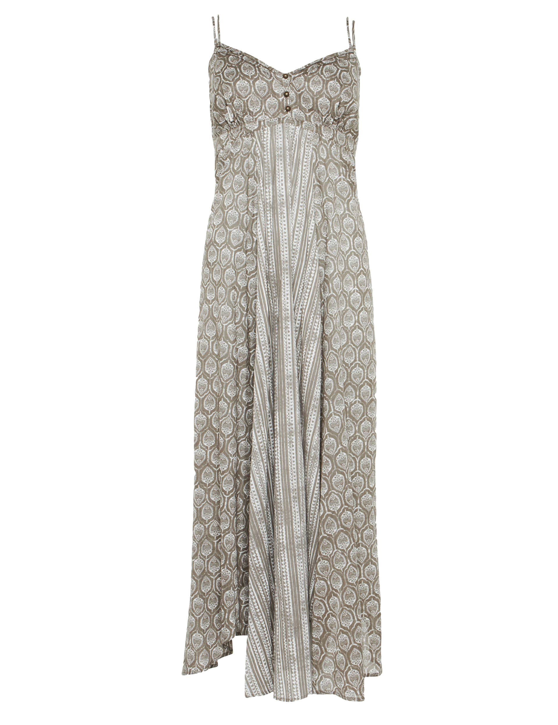 Pure Cotton Block Print Maxi Dress Image 2 of 5