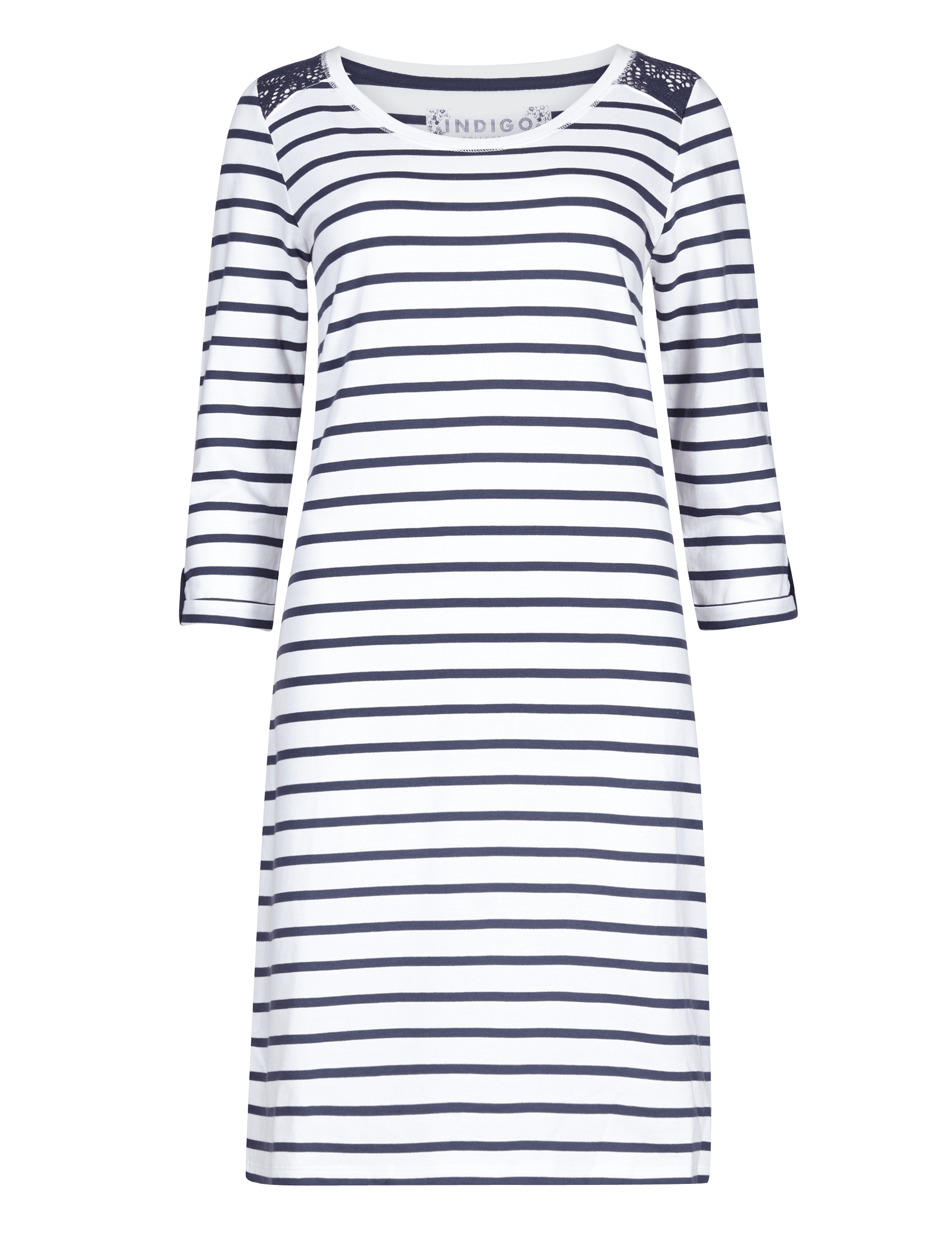 Pure Cotton Striped Tunic Dress Image 2 of 4
