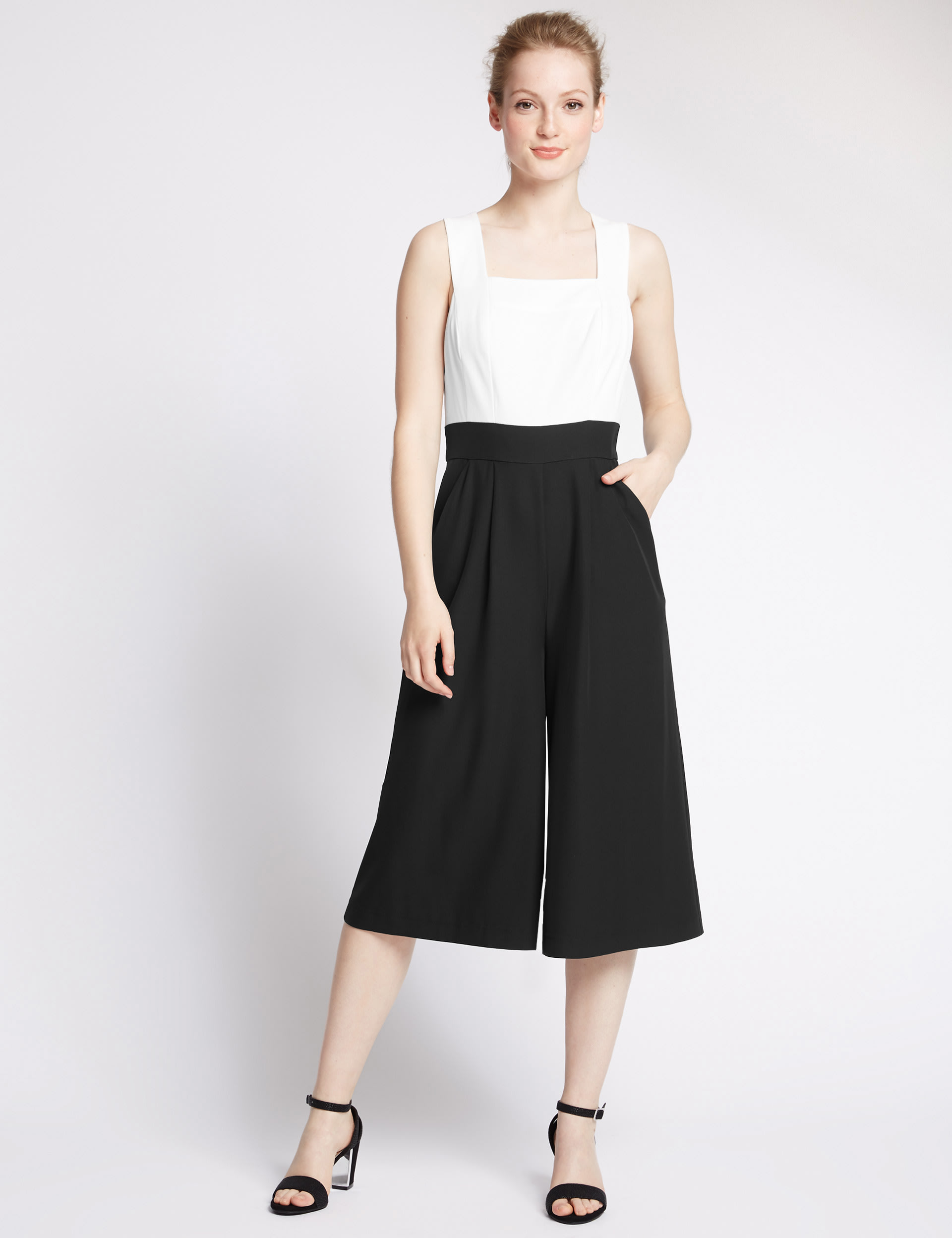 PETITE Monochrome Culottes Jumpsuit Image 1 of 2