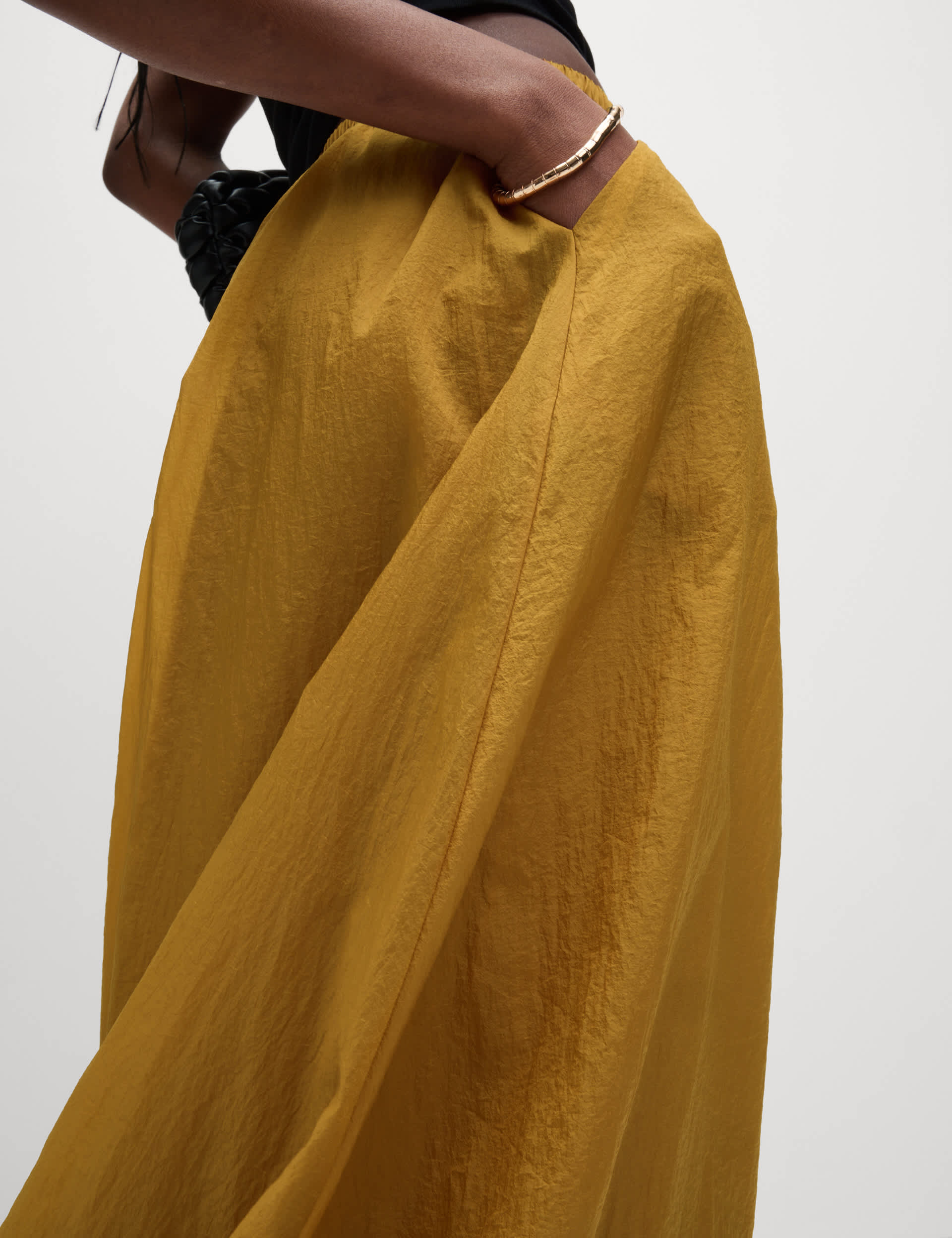 Textured Midi Circle Skirt | M&S Collection | M&S