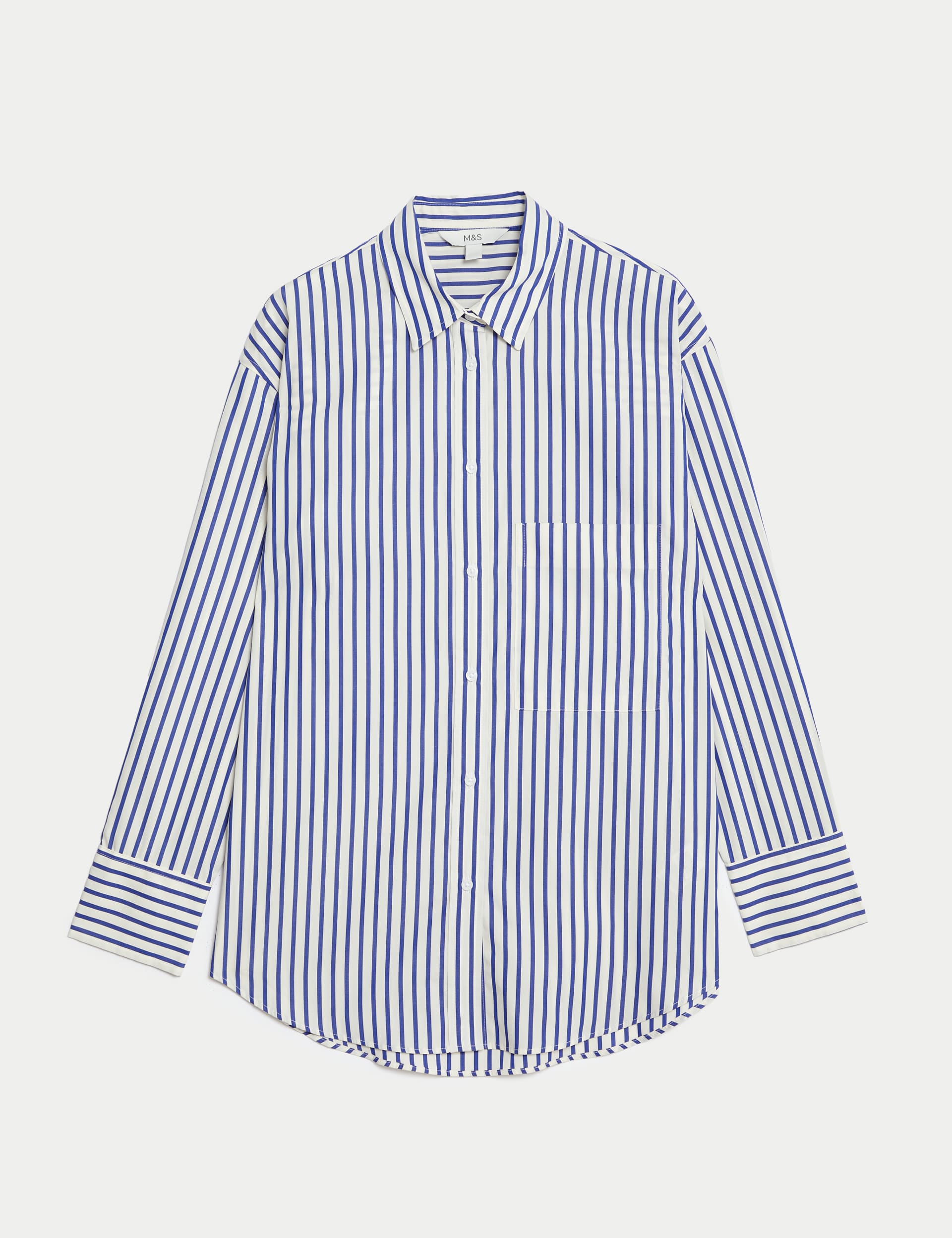 Pure Cotton Striped Collared Shirt