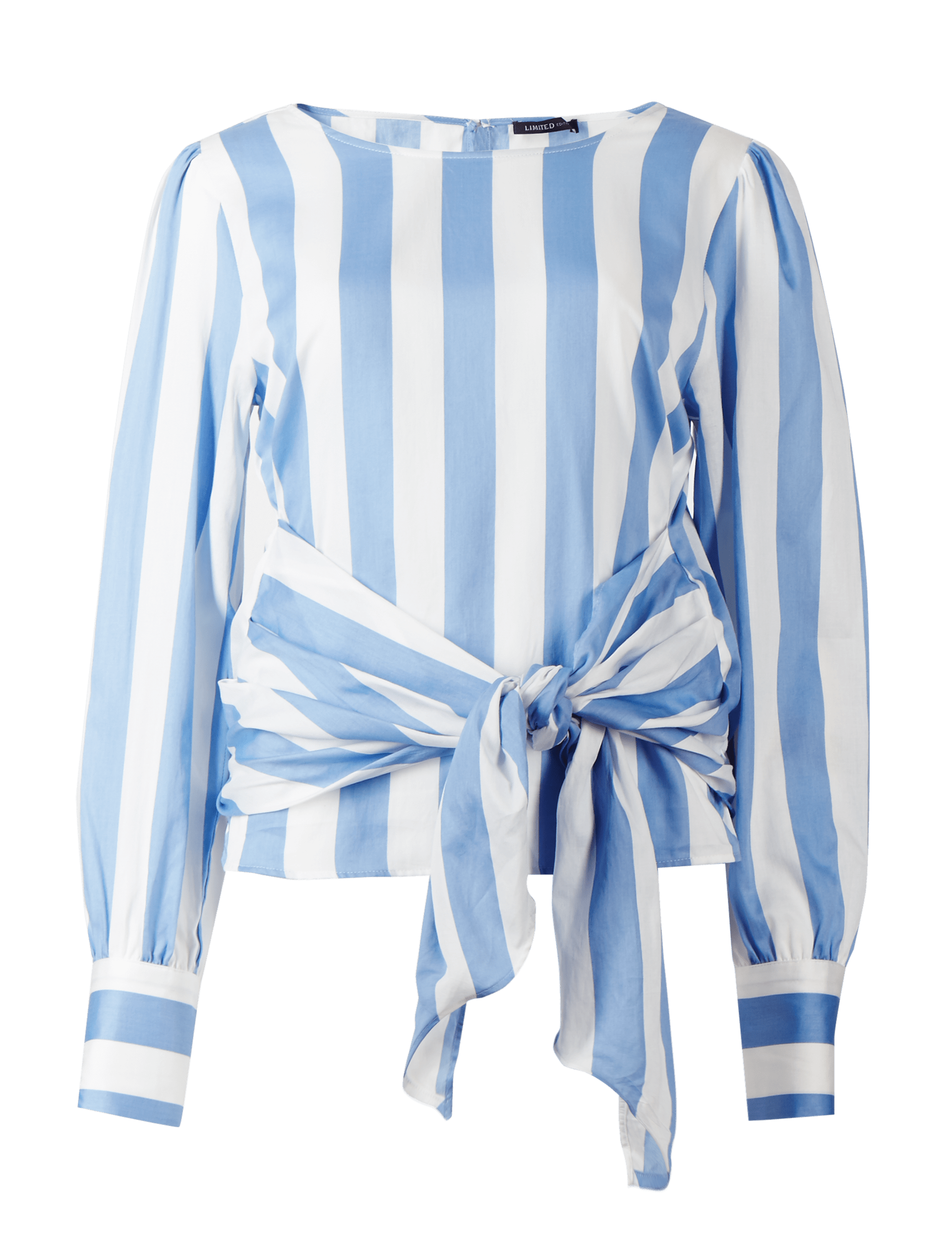 Pure Cotton Striped Tie Front Shell Top Image 2 of 6
