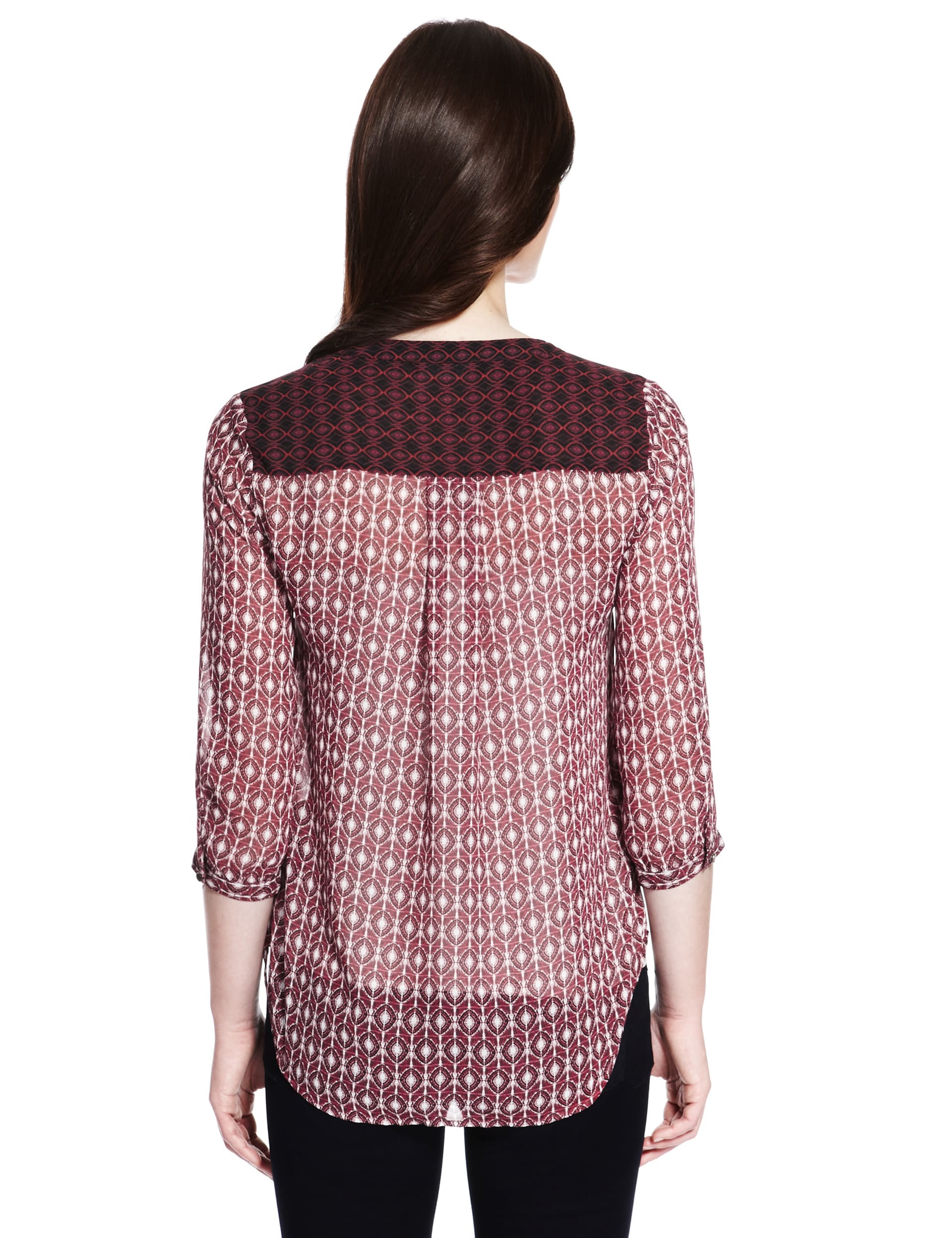 Boho Geometric Print Blouse Image 2 of 6