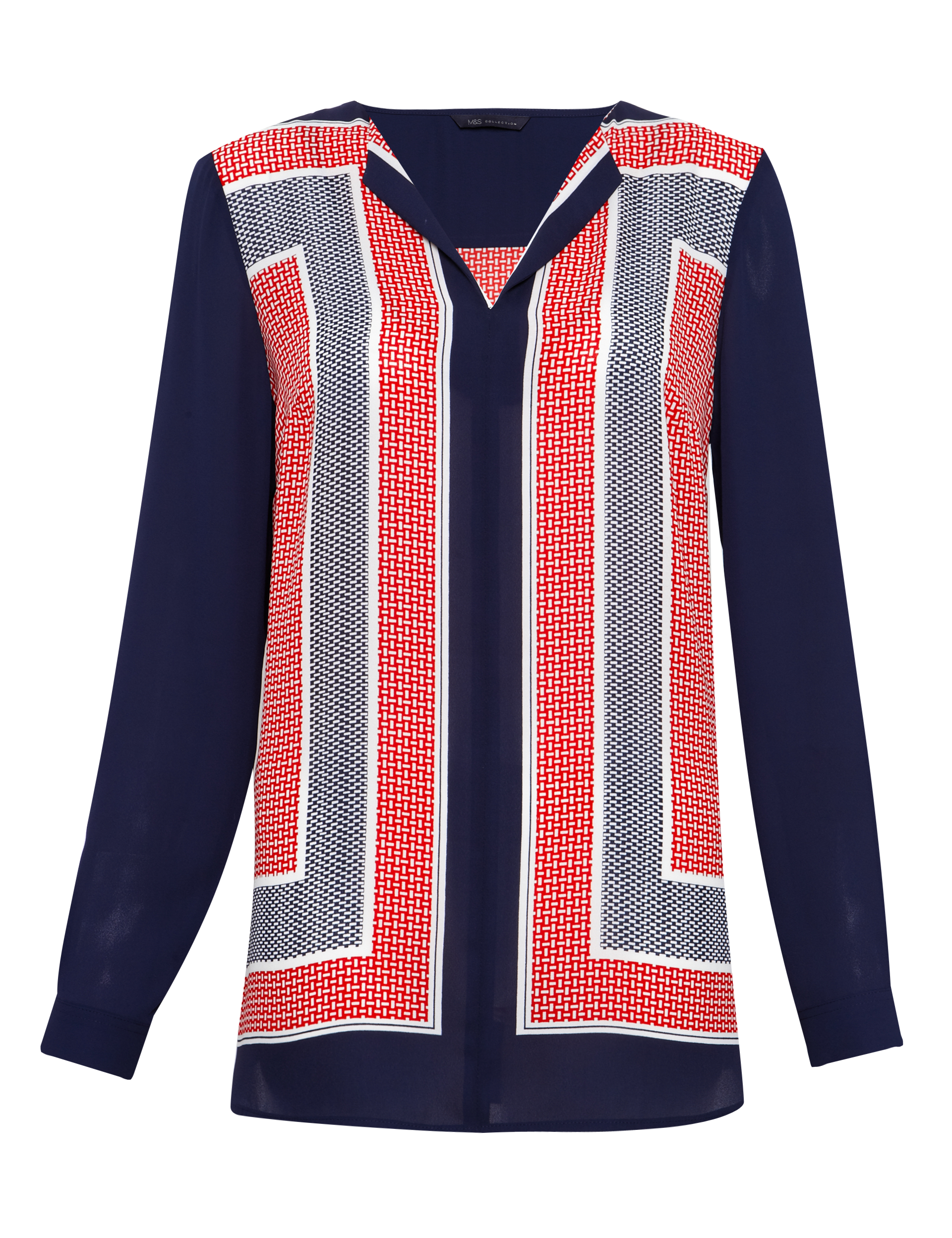 Scarf Print Blouse Image 2 of 5