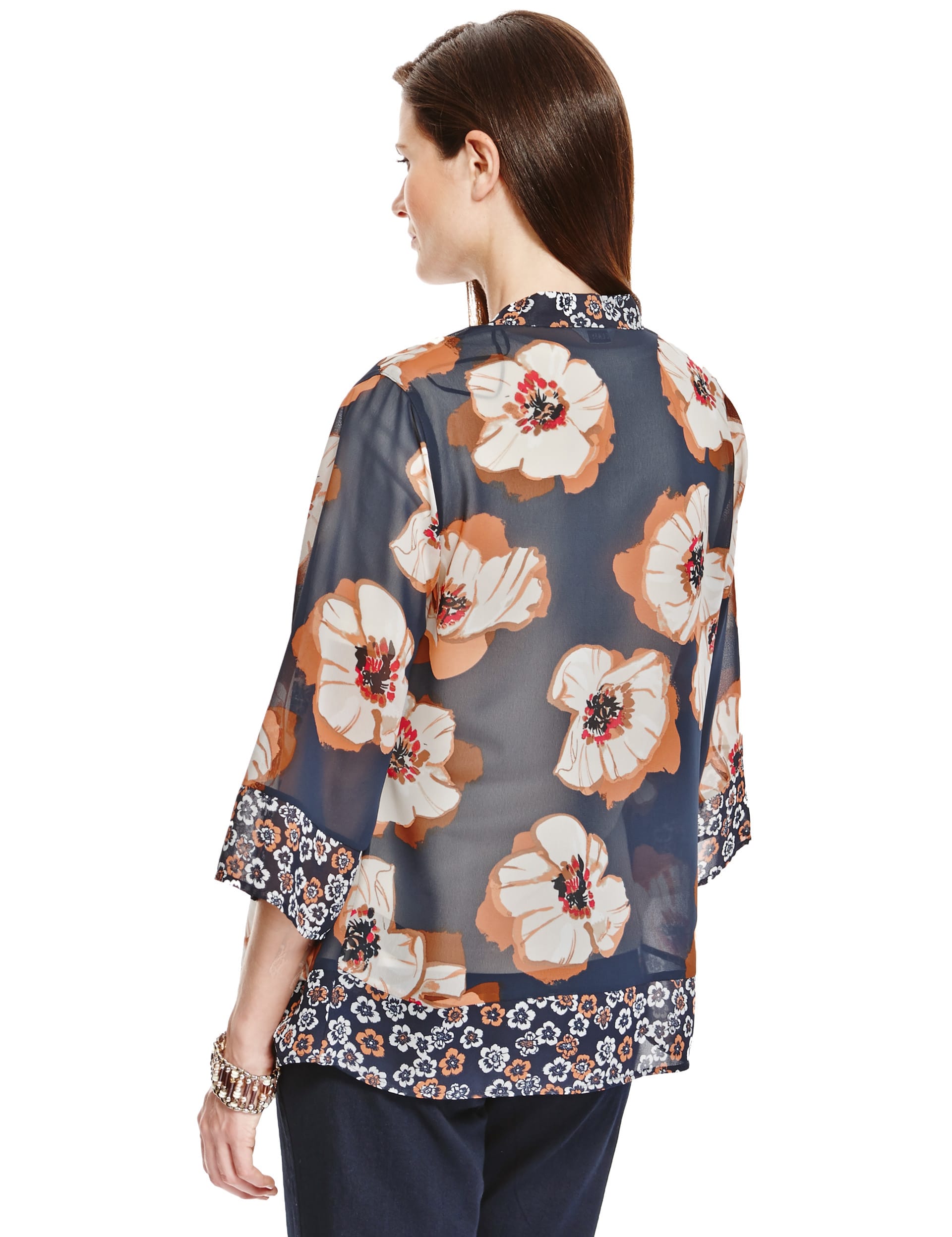 Bold Floral Kimono Top Image 2 of 4