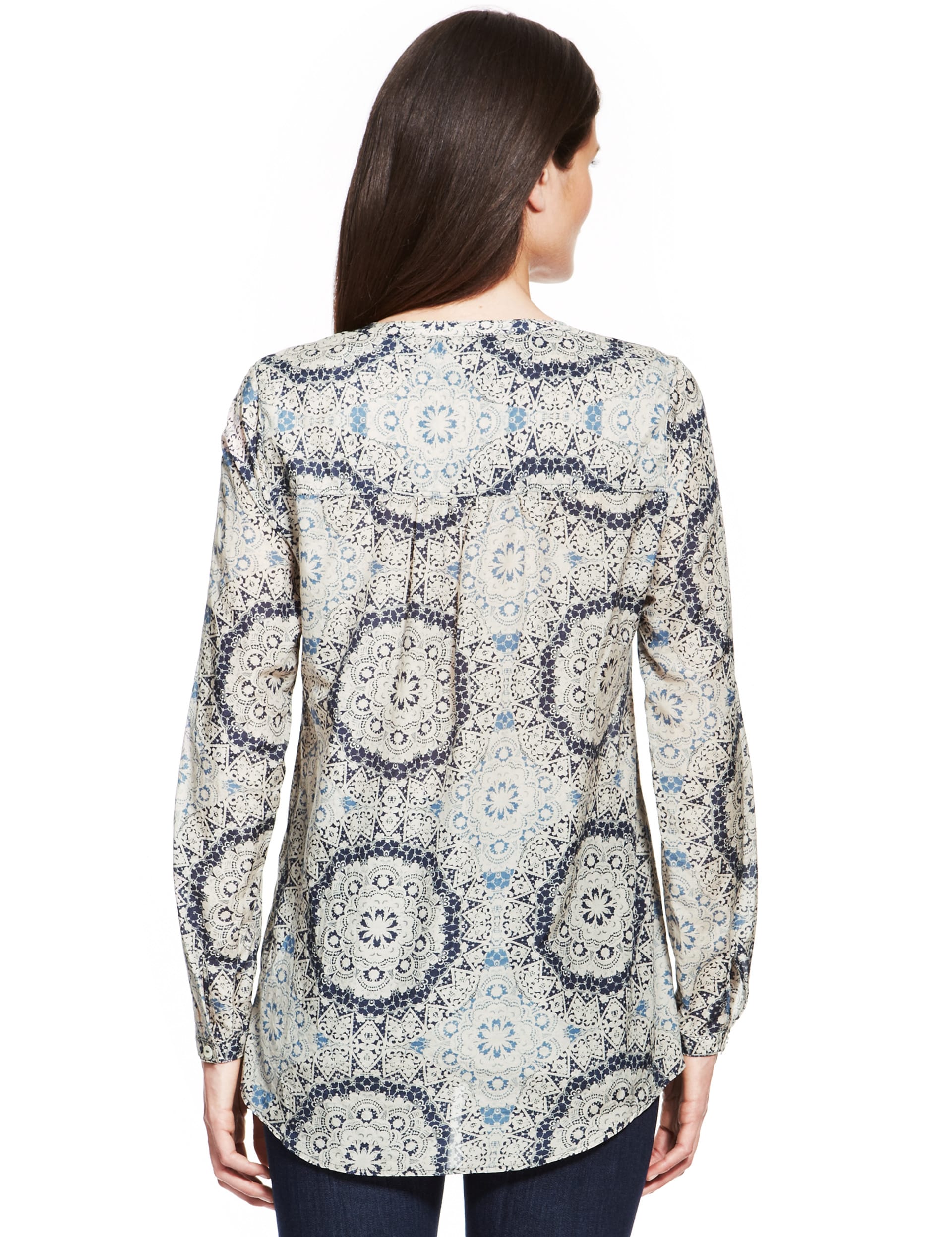 Kaleidoscope Print Blouse with Silk Image 2 of 6