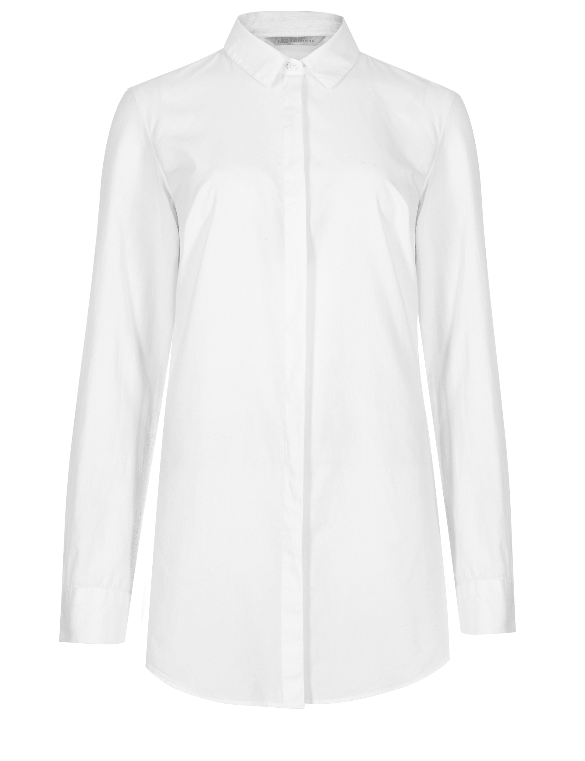 Pure Cotton Longline Shirt Image 2 of 4