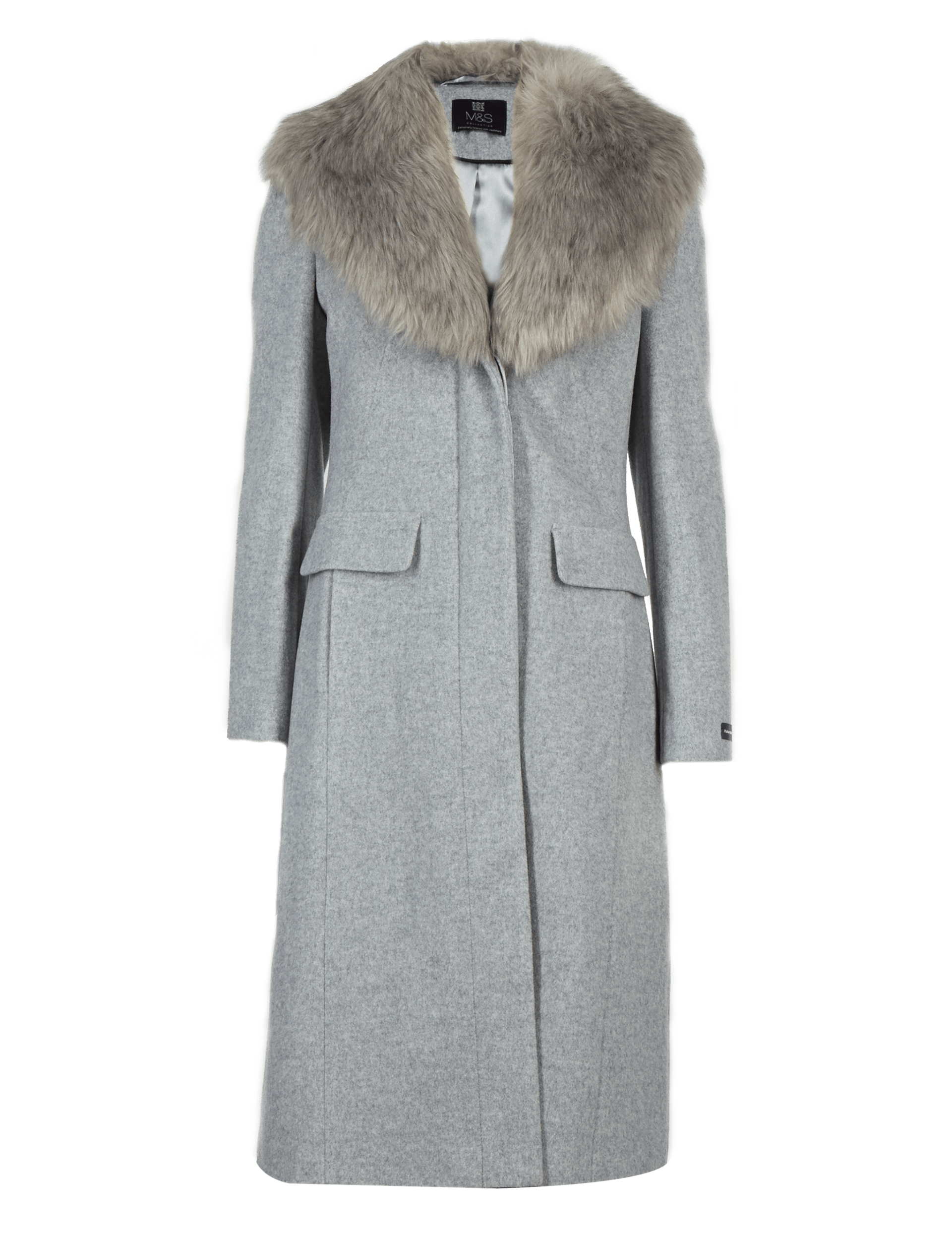 Faux Fur Collar Overcoat Image 2 of 5