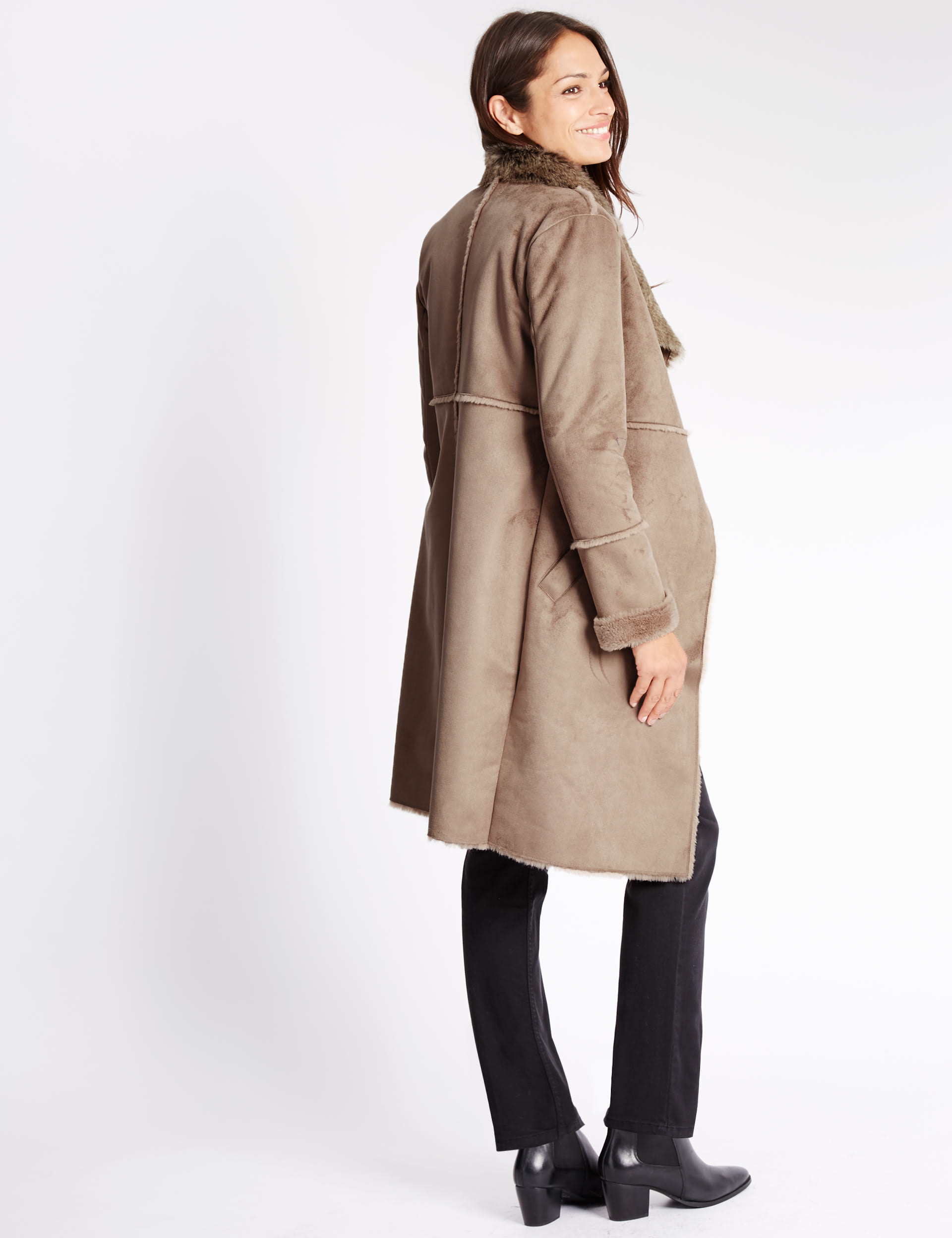 Shearling Faux Fur Coat Image 2 of 5