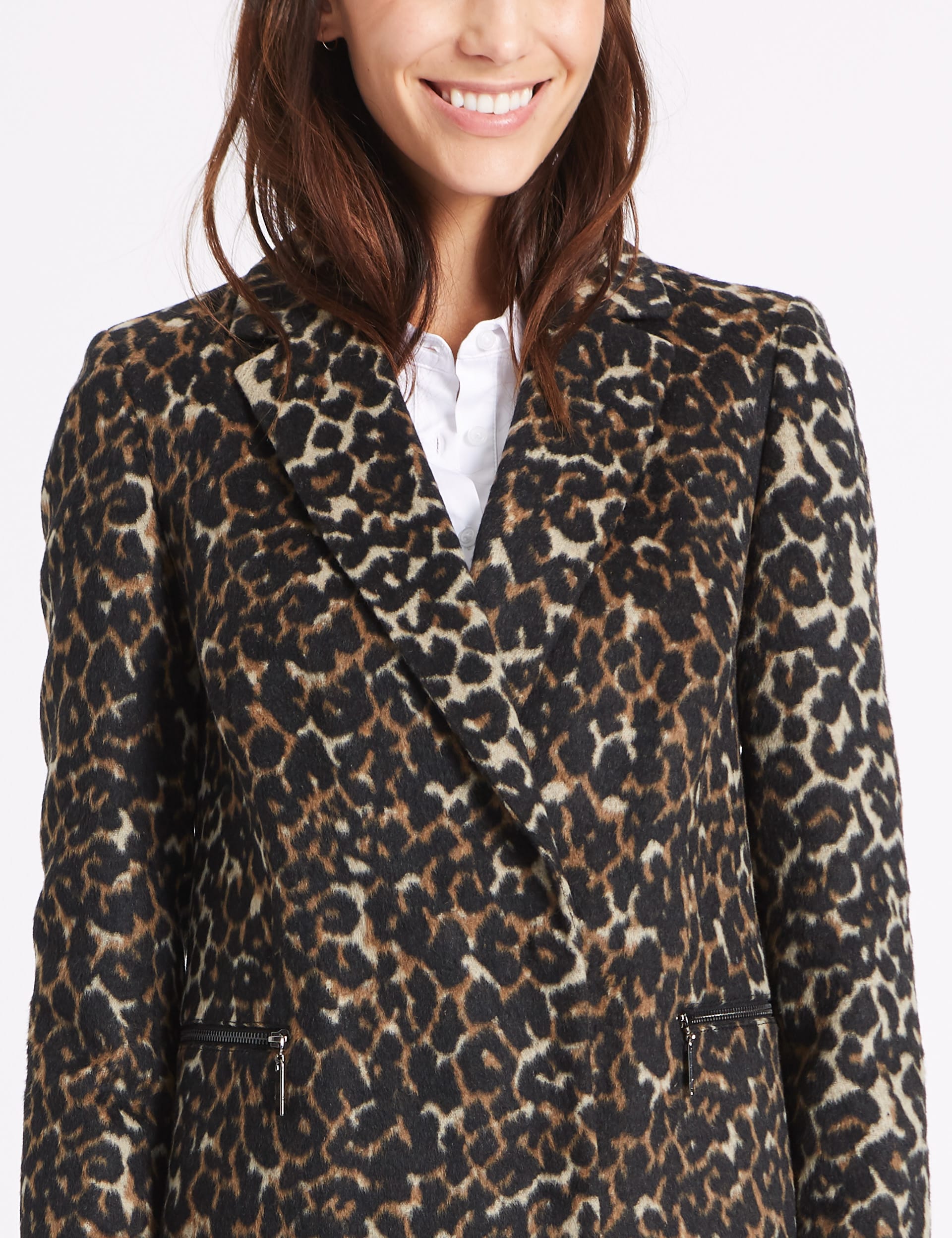 M and s leopard print coat best sale