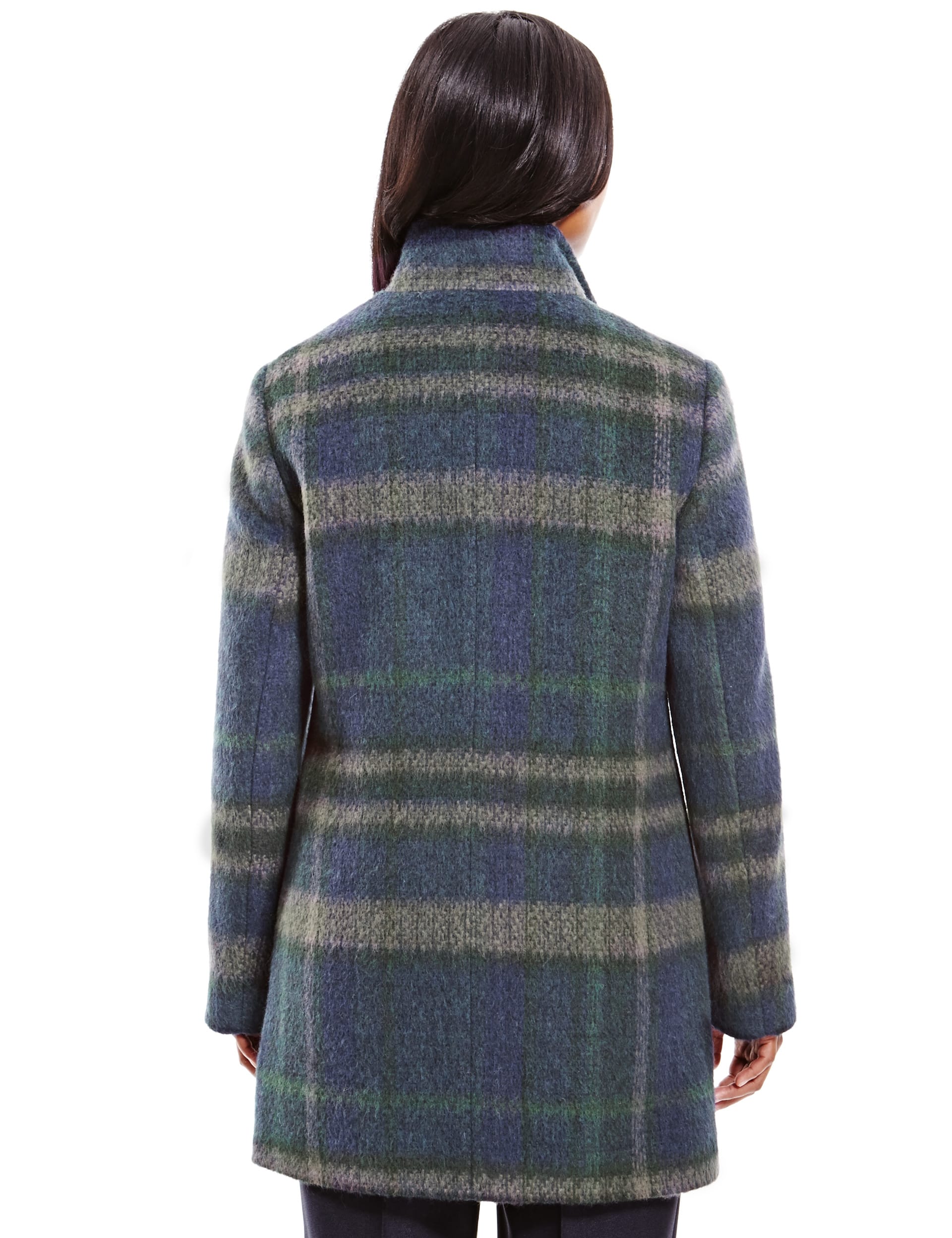 Checked Coat with Wool Image 2 of 4