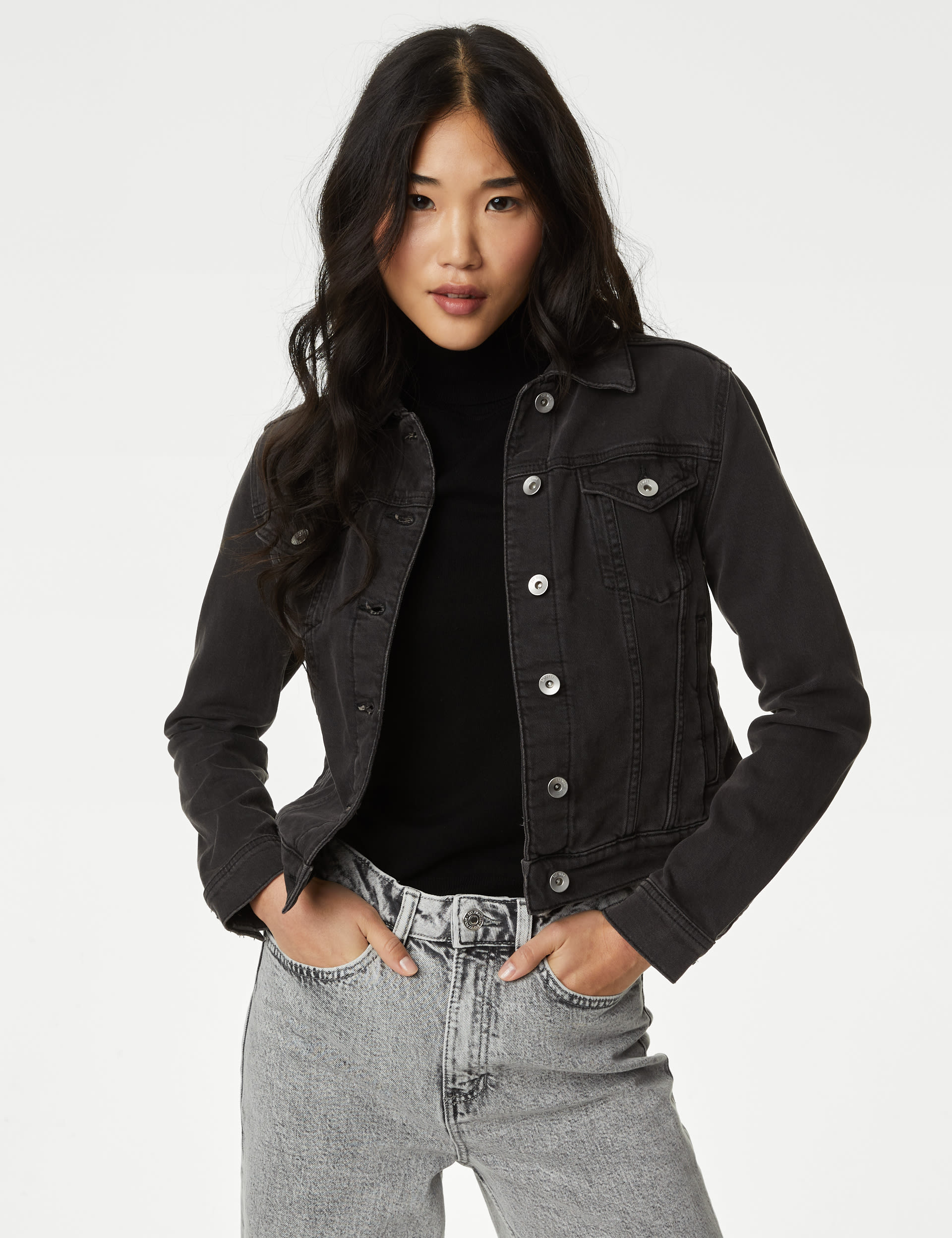 Cotton Rich Denim Jacket With Stretch | M&S Collection | M&S