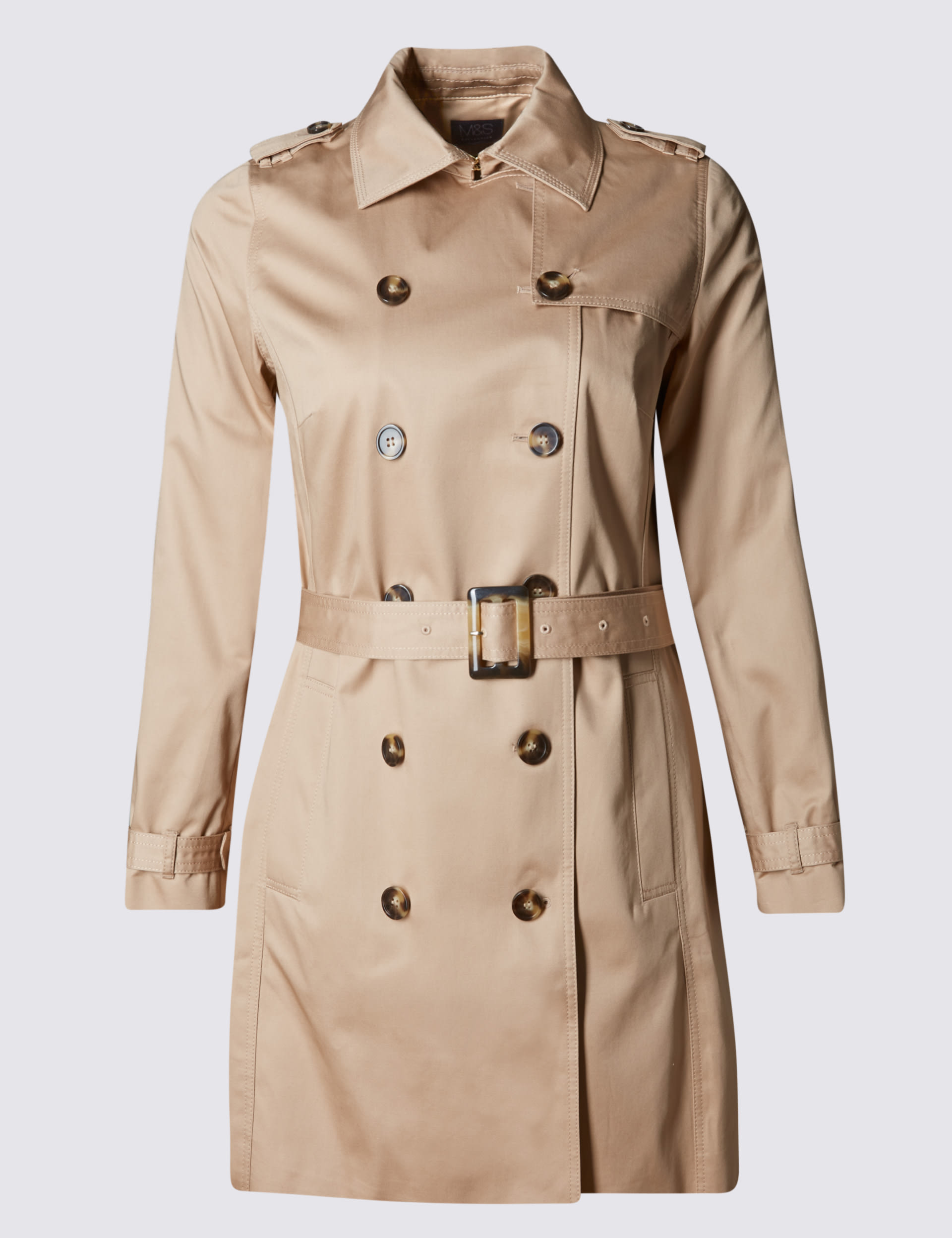 PLUS Pure Cotton Belted Trench with Stormwear™ Image 1 of 2